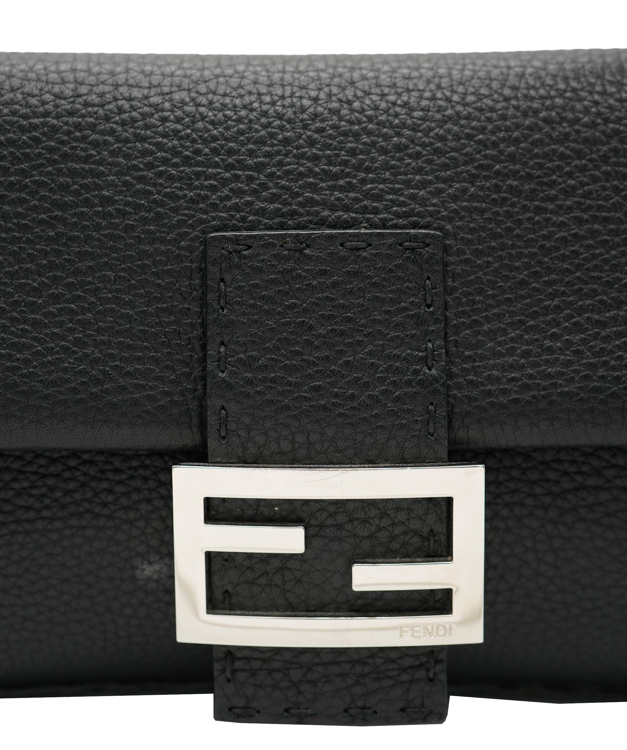 Fendi Fendi Black Calfskin Selleria Baguette ABC0833