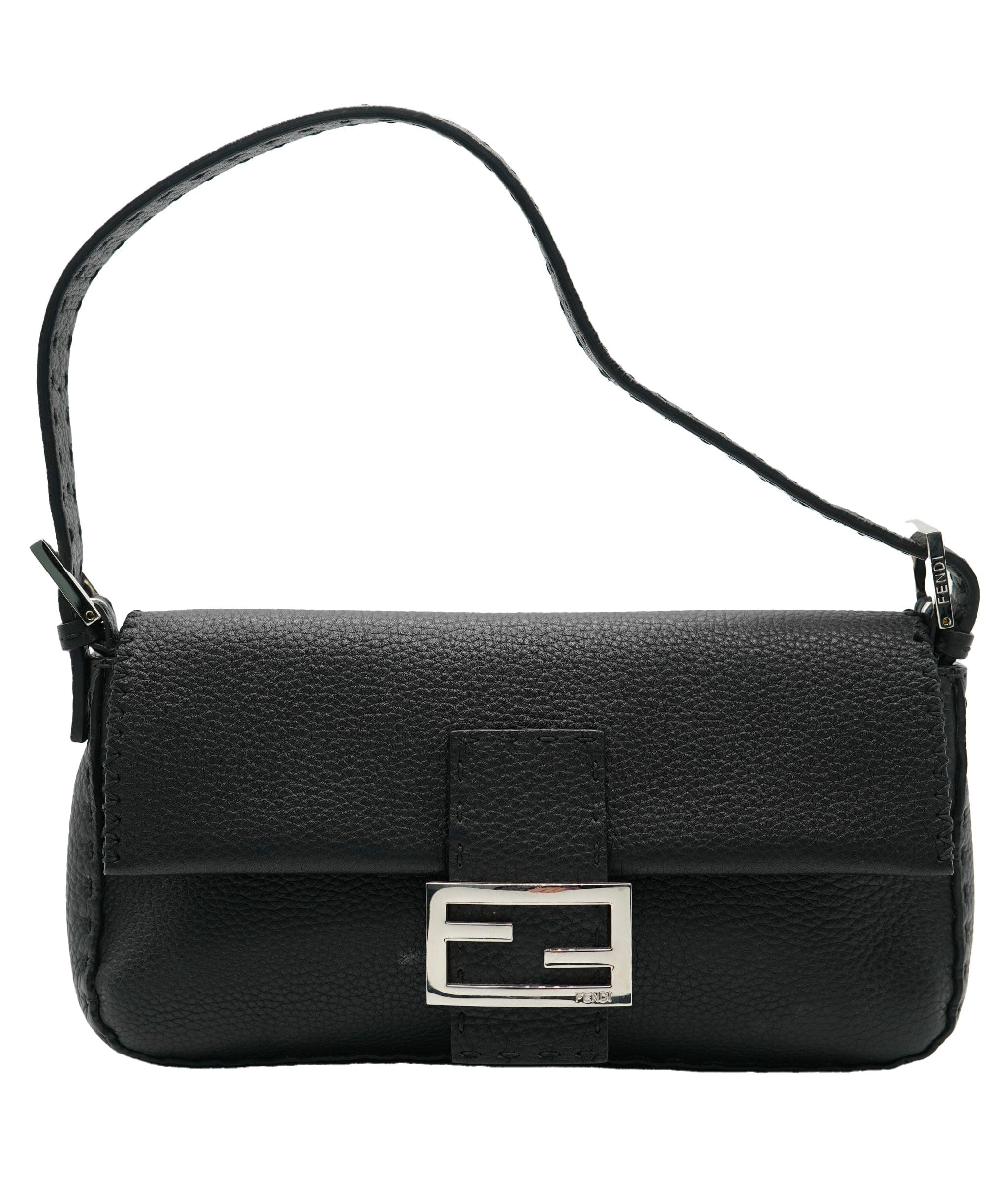 Fendi Fendi Black Calfskin Selleria Baguette ABC0833