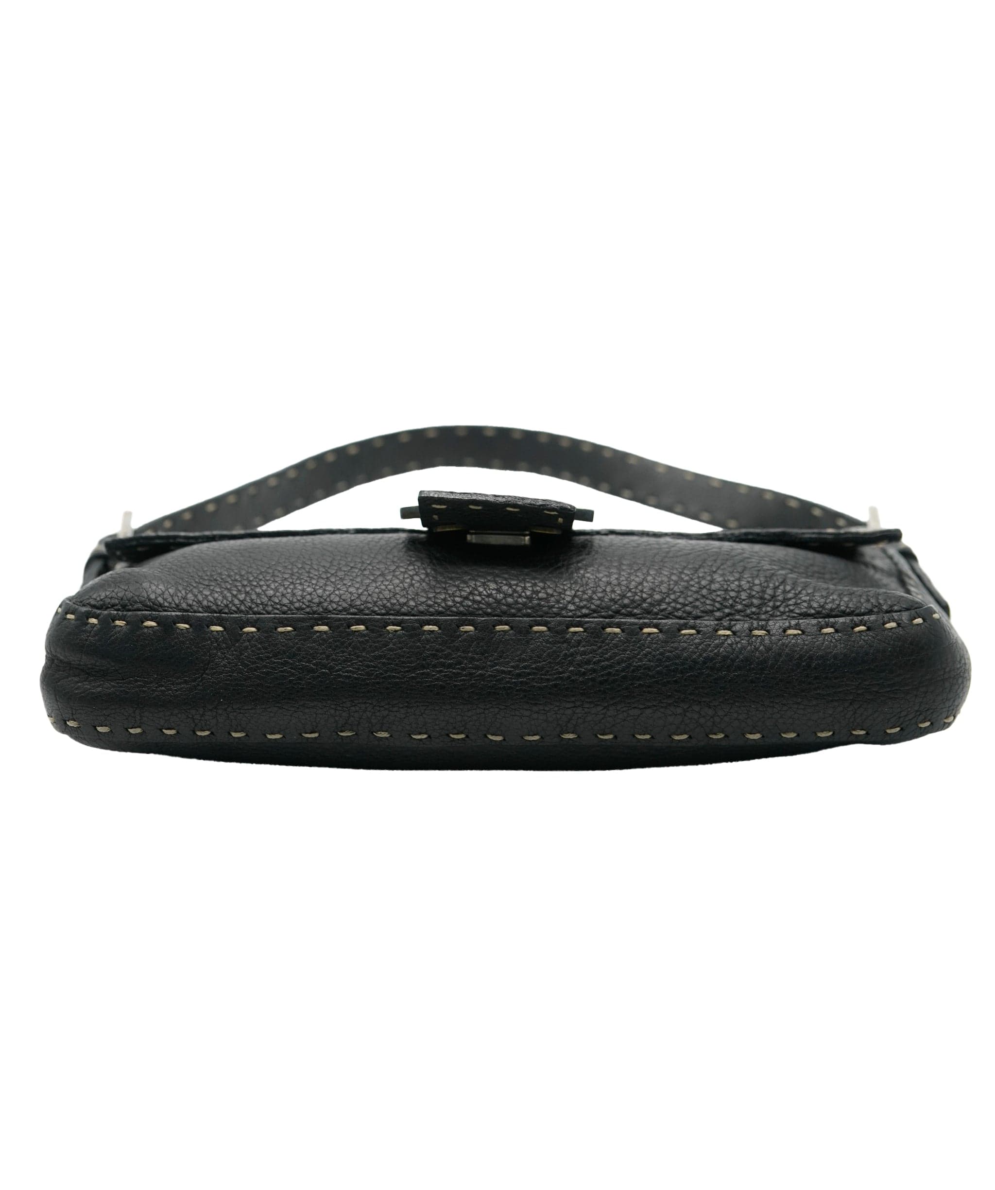 Fendi Fendi Black Calfskin Selleria Baguette ABC0834