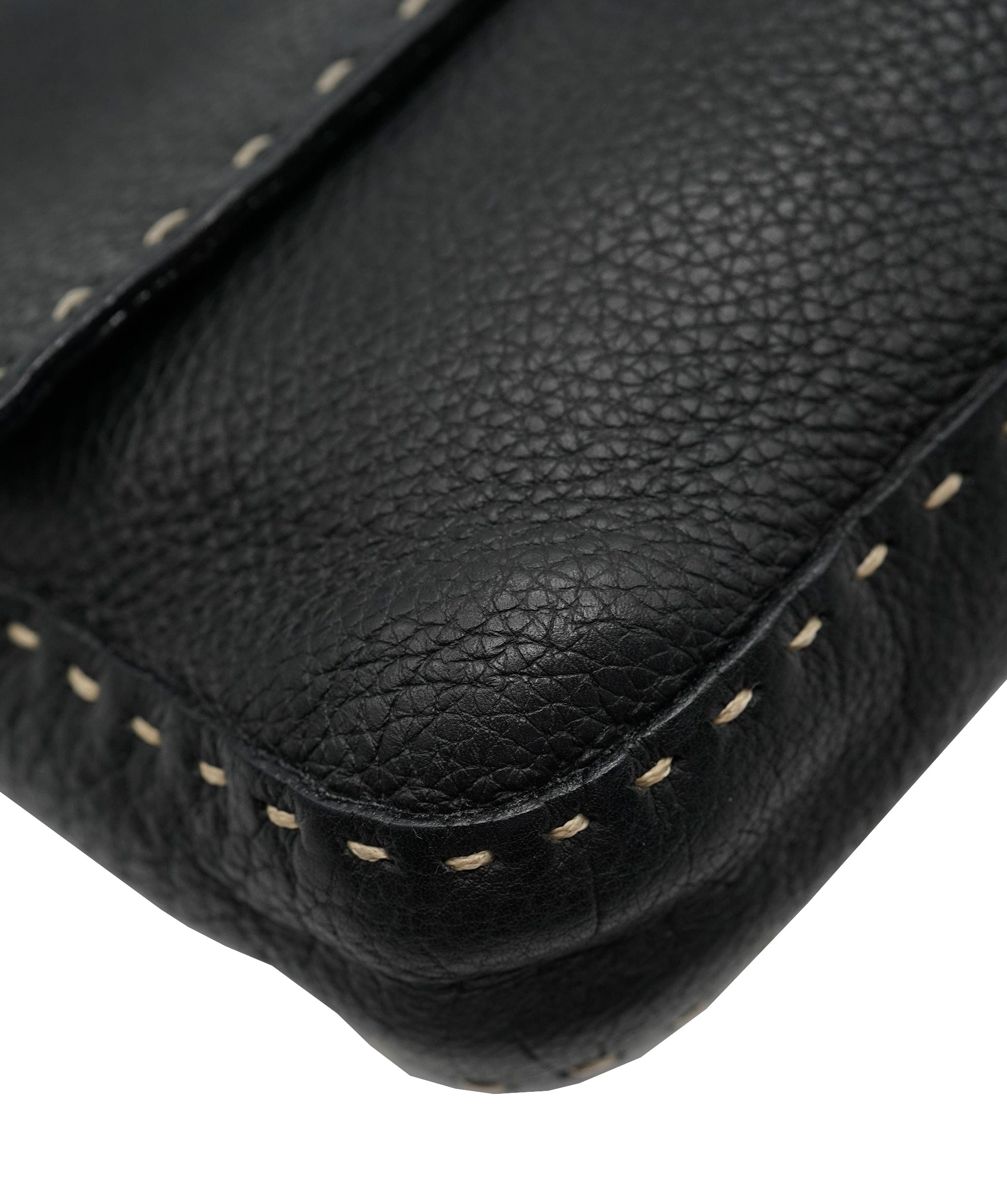 Fendi Fendi Black Calfskin Selleria Baguette ABC0834