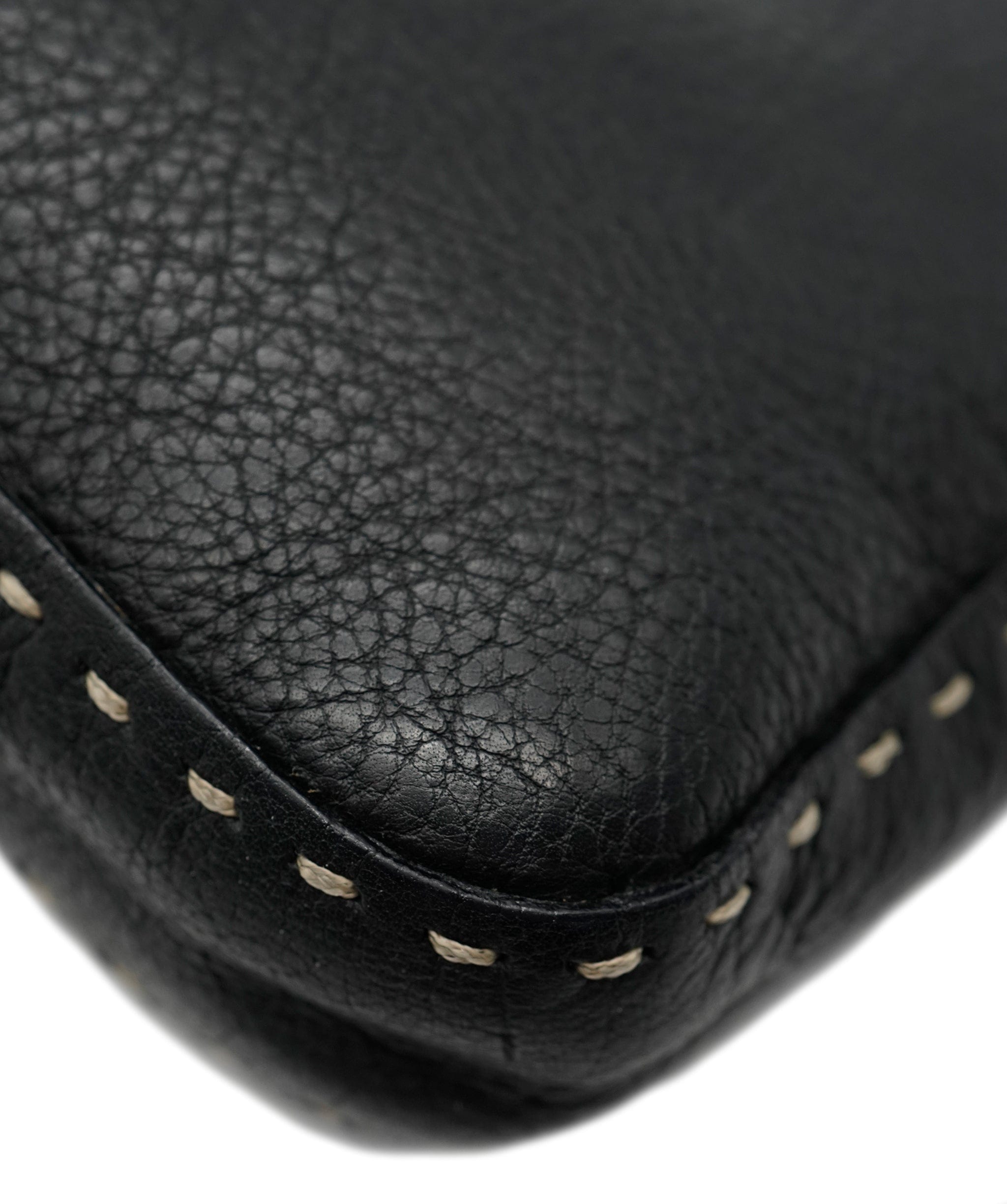 Fendi Fendi Black Calfskin Selleria Baguette ABC0834