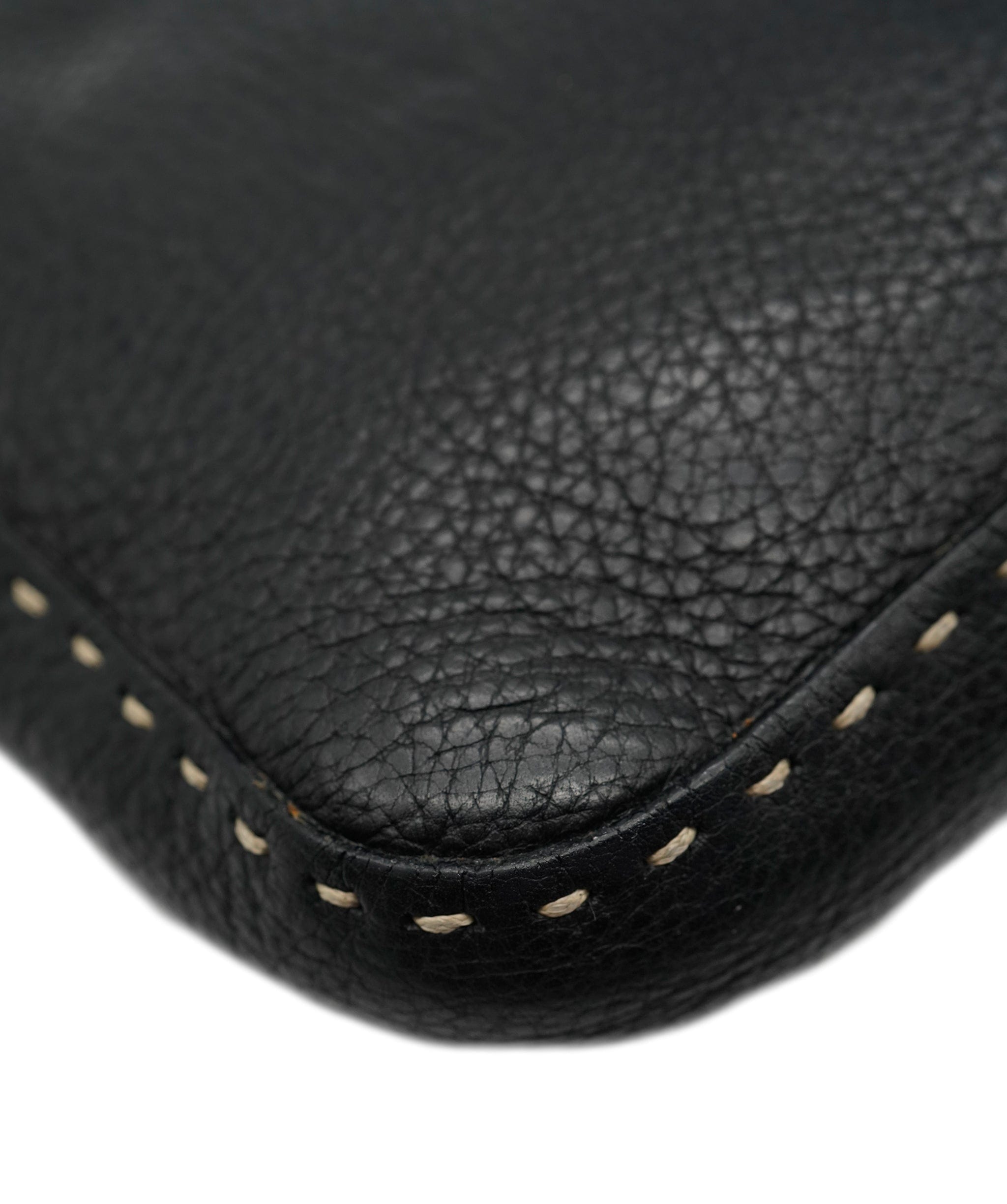 Fendi Fendi Black Calfskin Selleria Baguette ABC0834