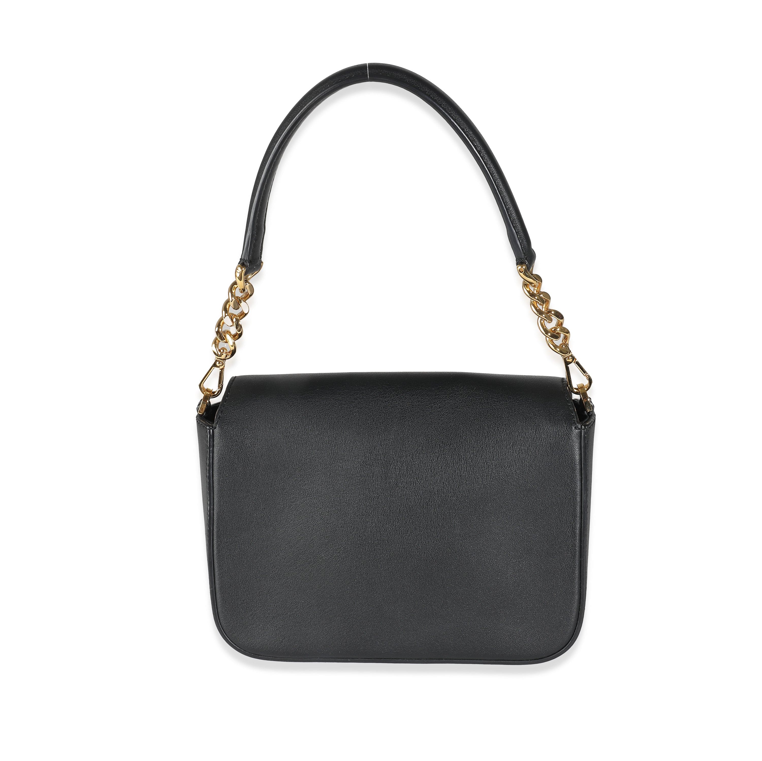 Fendi Fendi Black Leather Top Handle Bag With GHW ASC5190