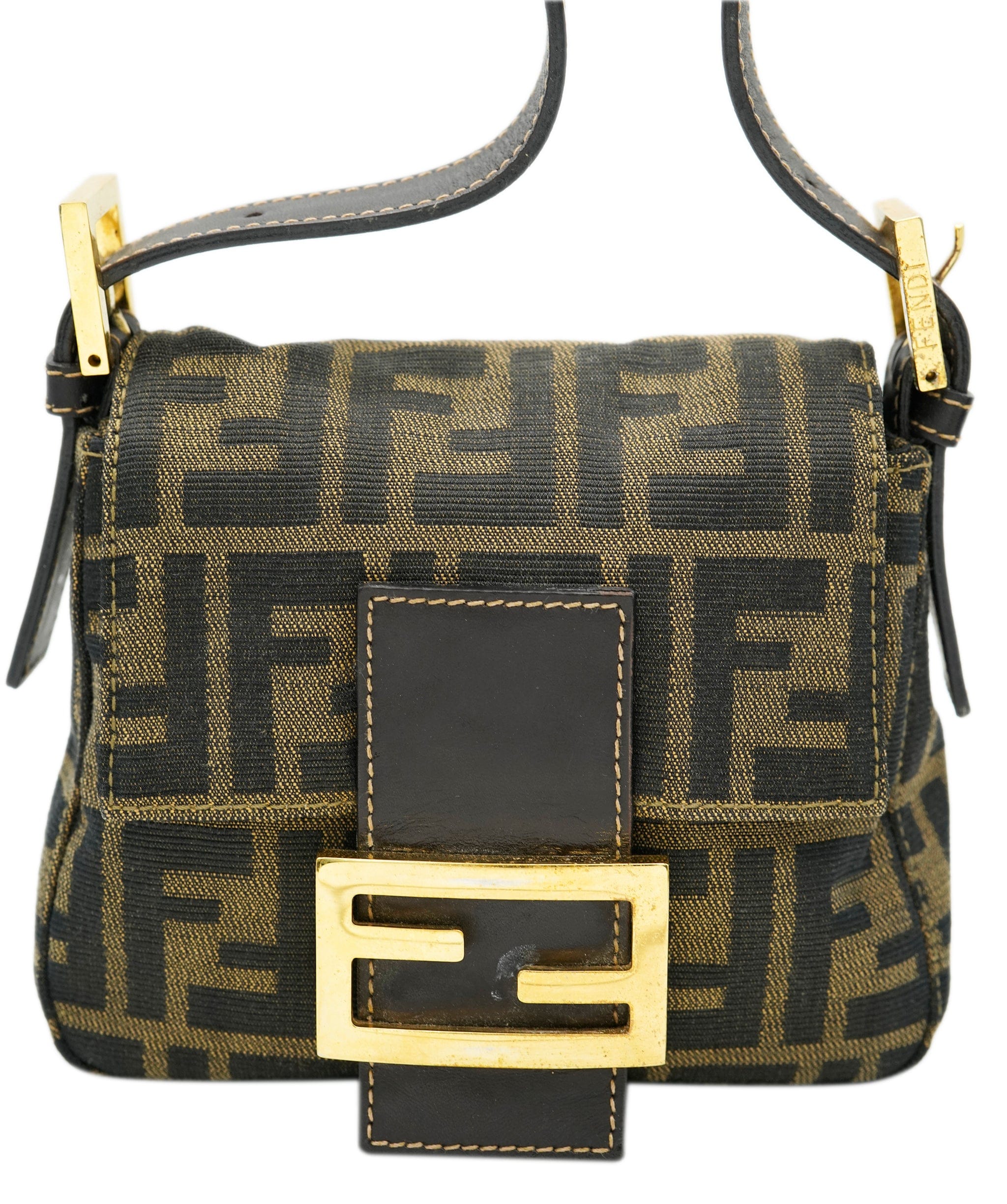 Fendi Fendi Brown FF Canvas Mini Bag - 59810A DBXS1760