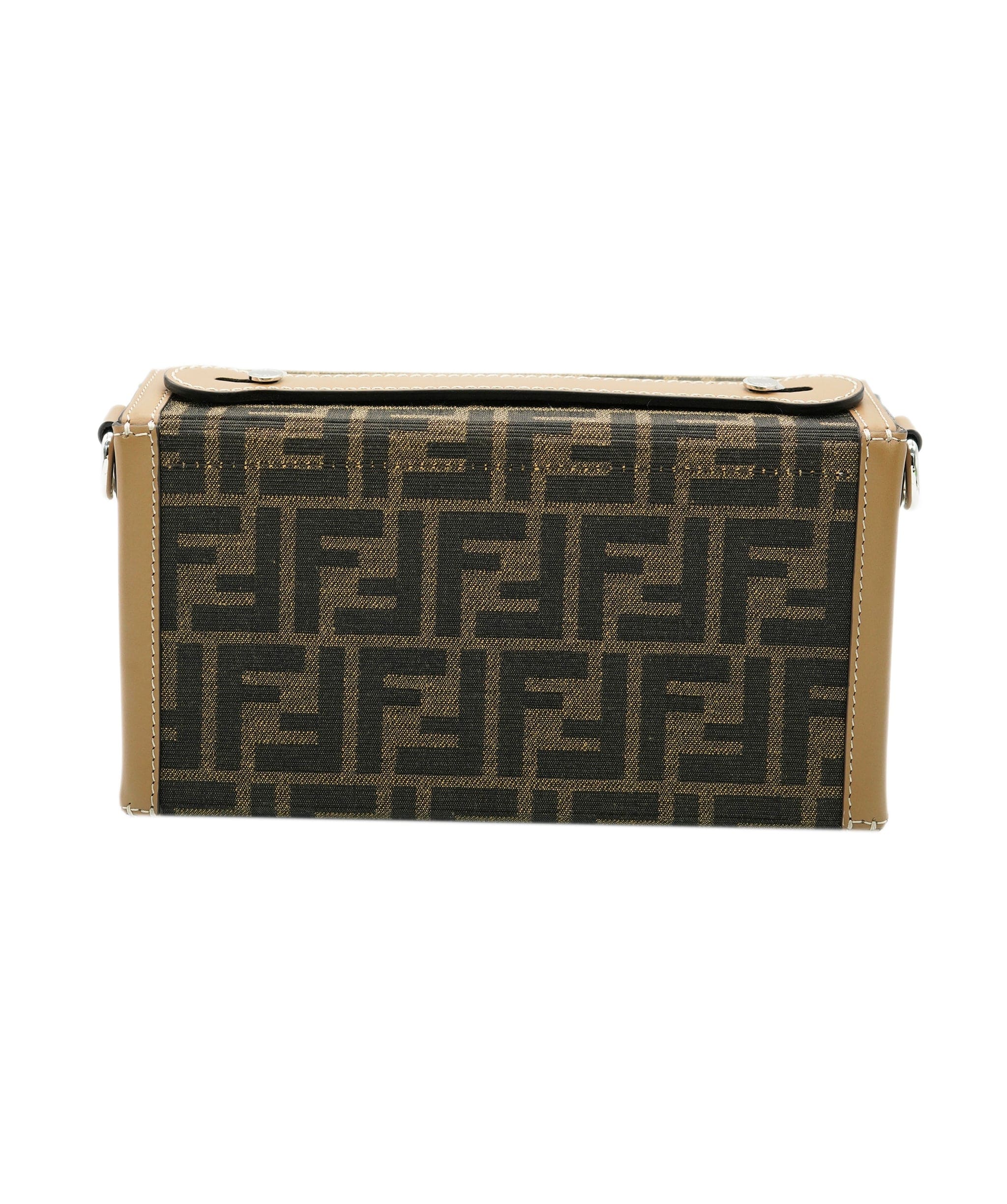 Fendi Fendi Brown Zucca Canvas Soft Trunk Baguette DXBS1484