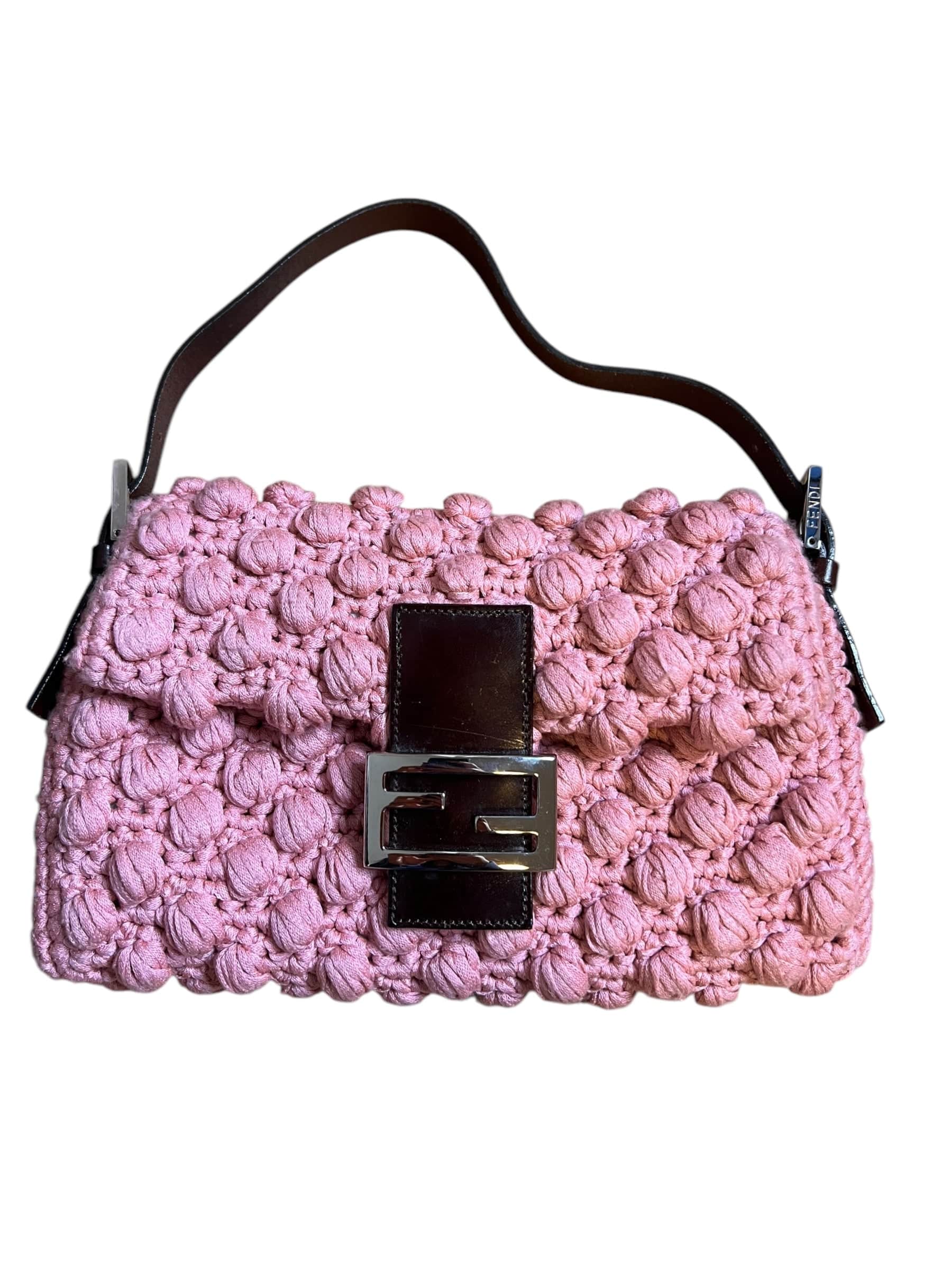 Fendi Fendi Knit Baguette Pink  DXBS0564