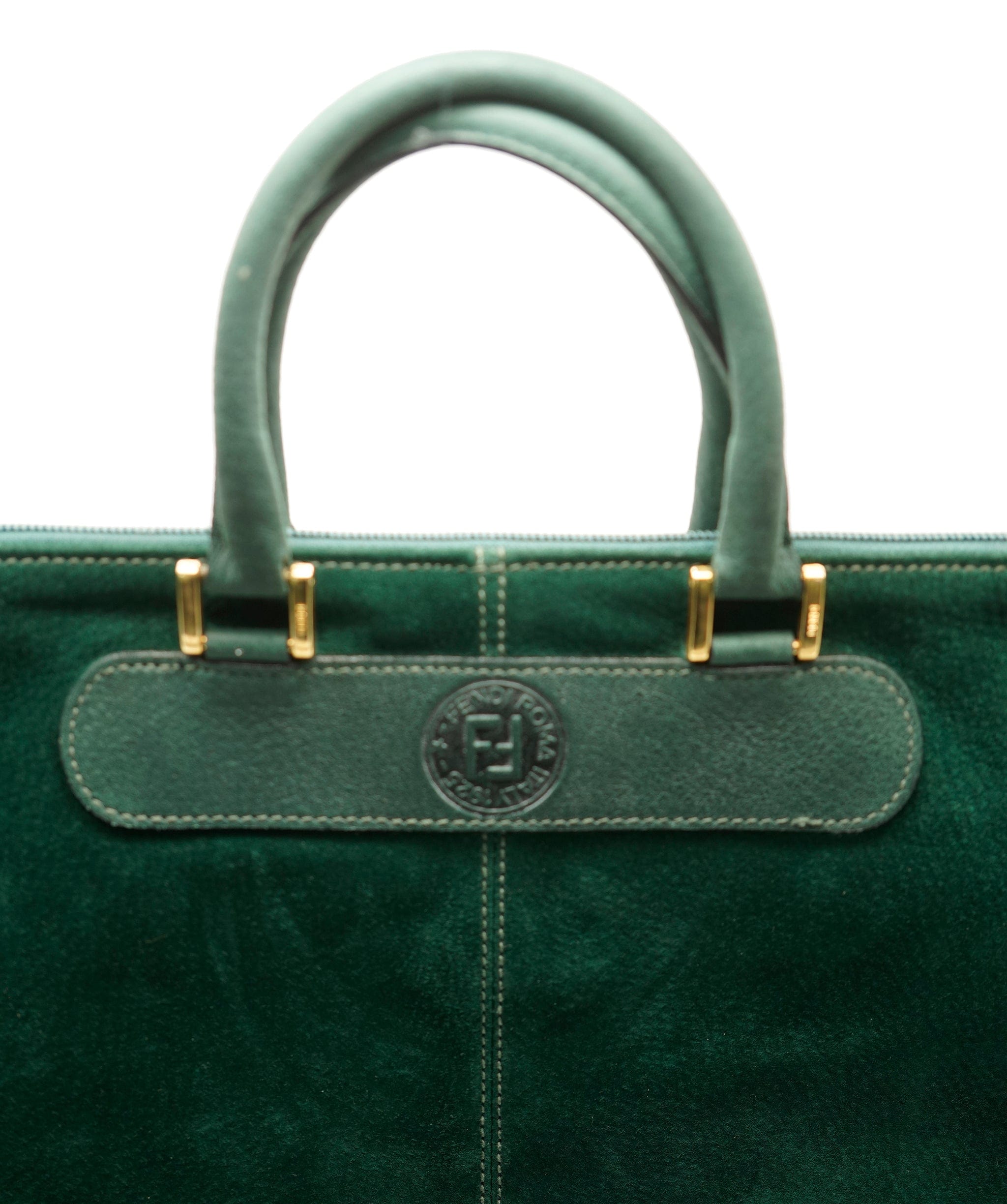 Fendi Fendi Suede Weekender Bag Green ASL10350