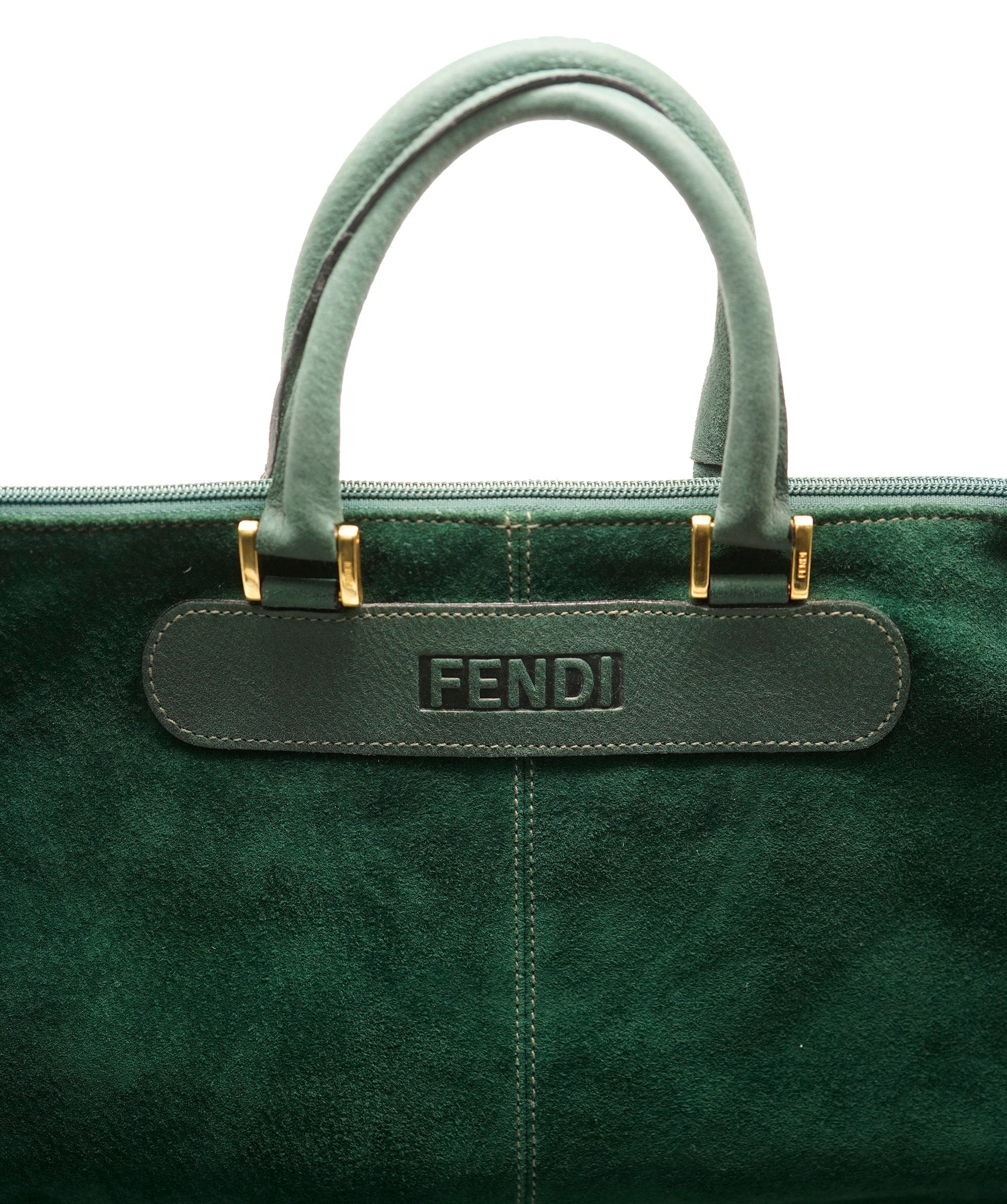 Fendi Fendi Suede Weekender Bag Green ASL10350