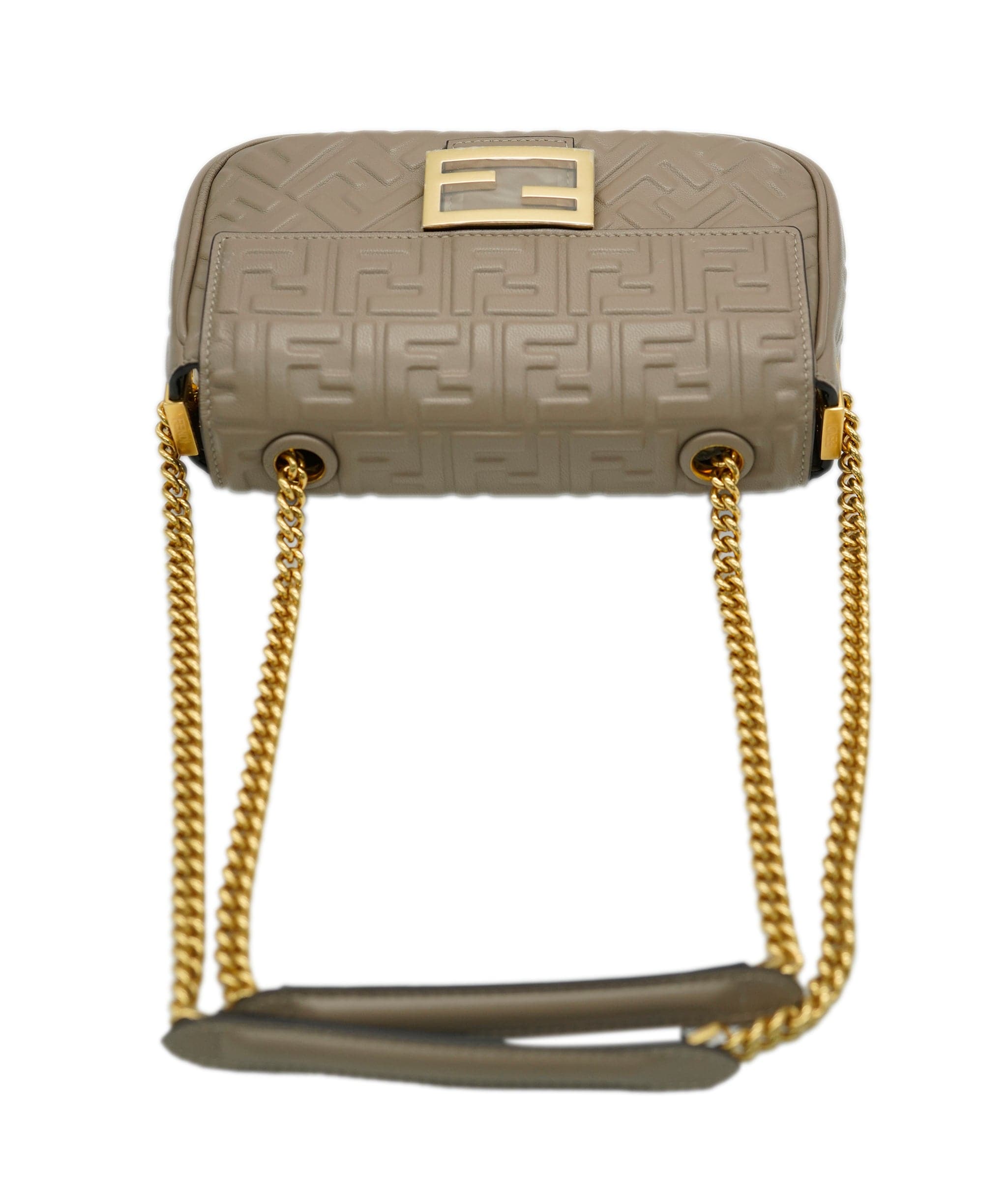 Fendi Fendi Taupe FF Baguette Crossbody Bag  ALC1603