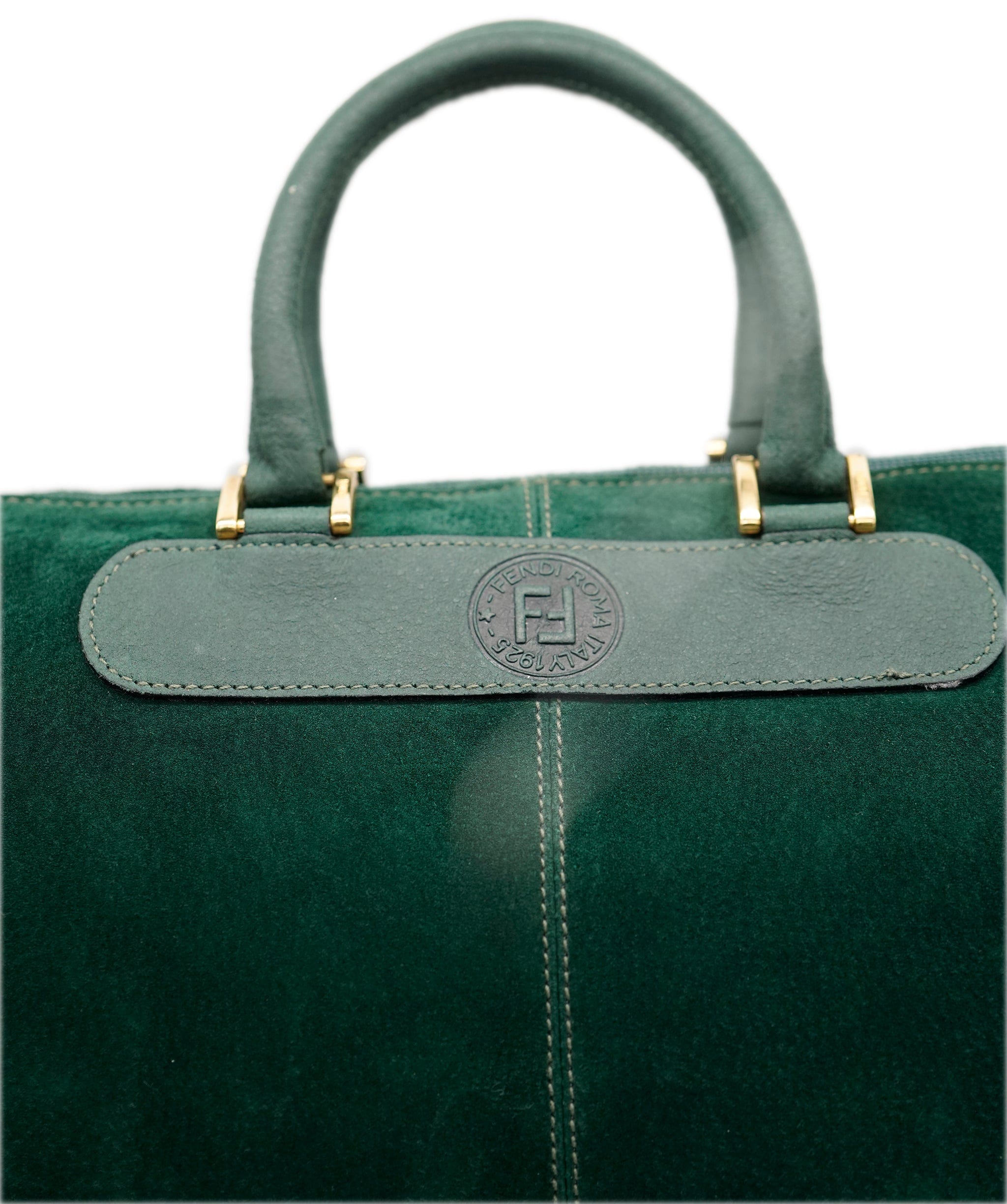 Fendi Fendi Vintage Suede Green Bag  ALC1668