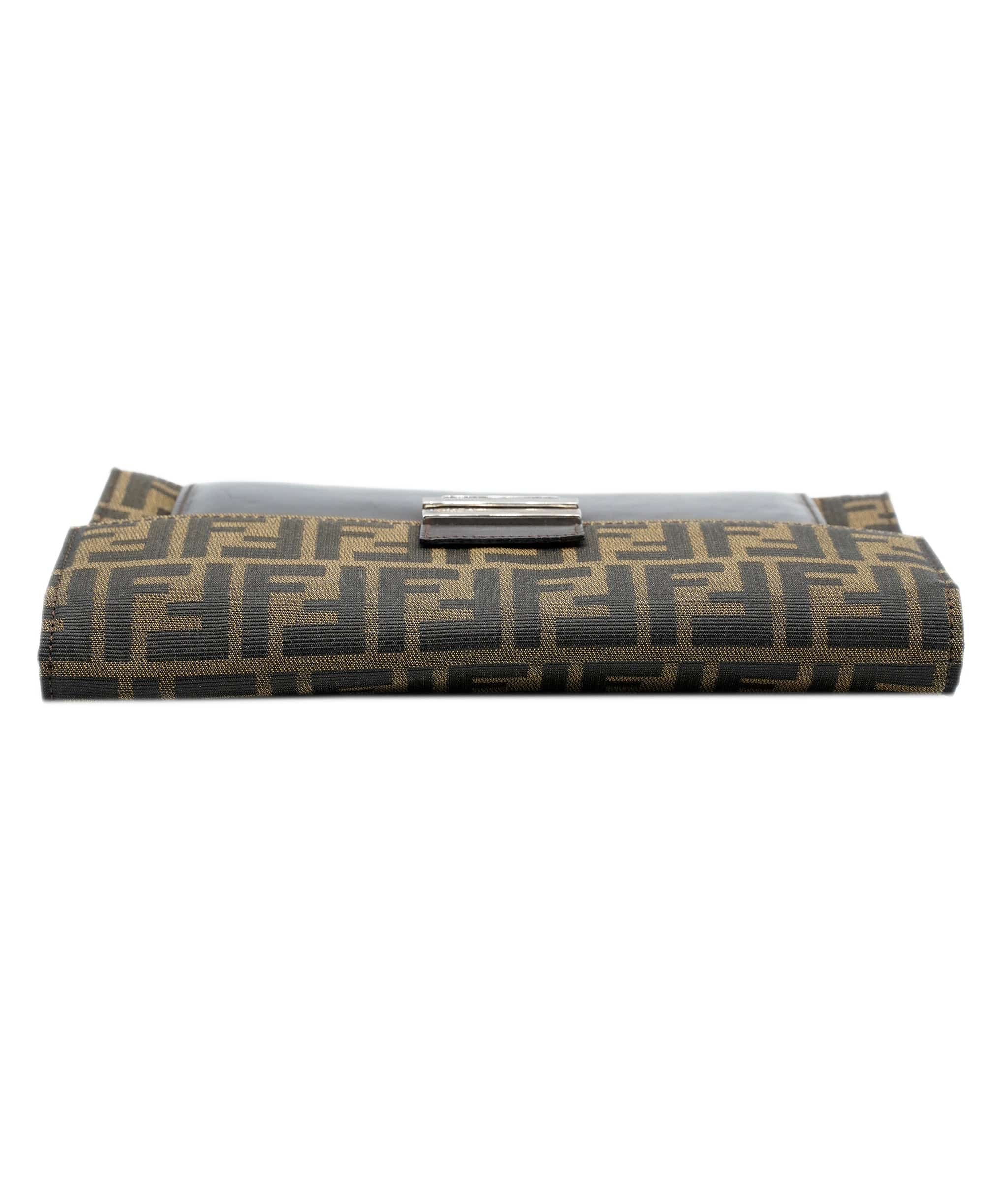 Fendi Fendi zucca canvas clutch bag brown  ASL8506