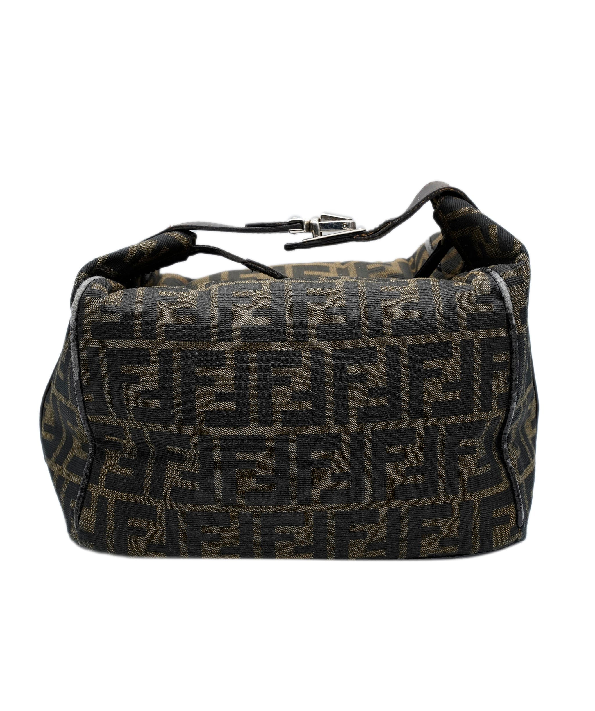 Fendi Fendi Zucca canvas handbag black brown  ASL8518