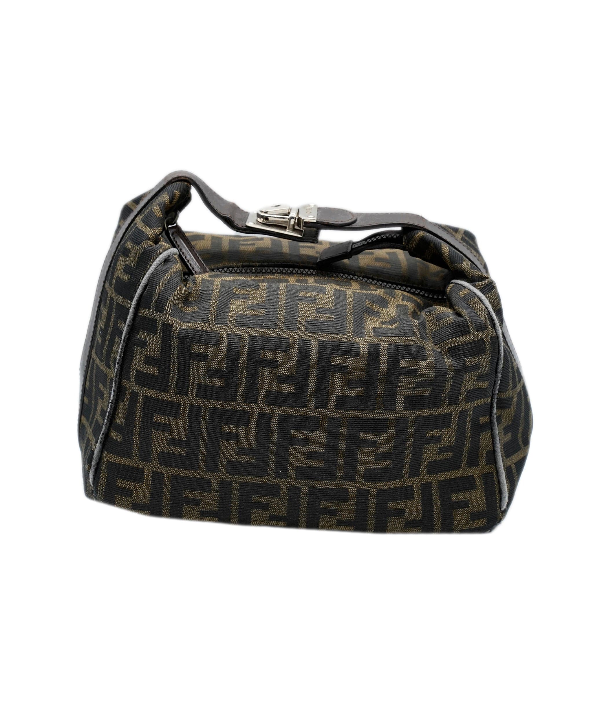 Fendi Fendi Zucca canvas handbag black brown  ASL8518