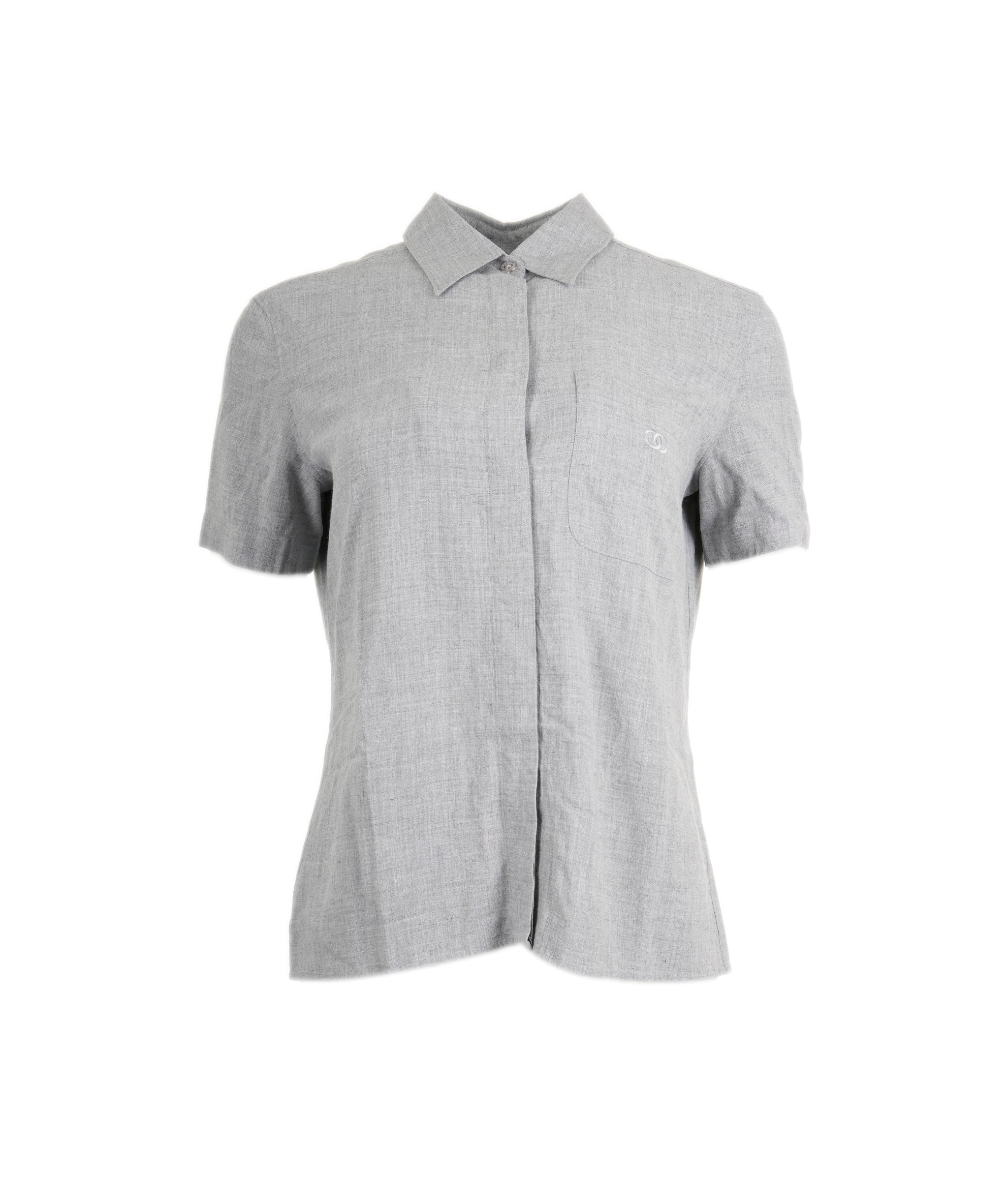 Fendi Chanel 99P CC Pocket Shirt Grey ASL8620