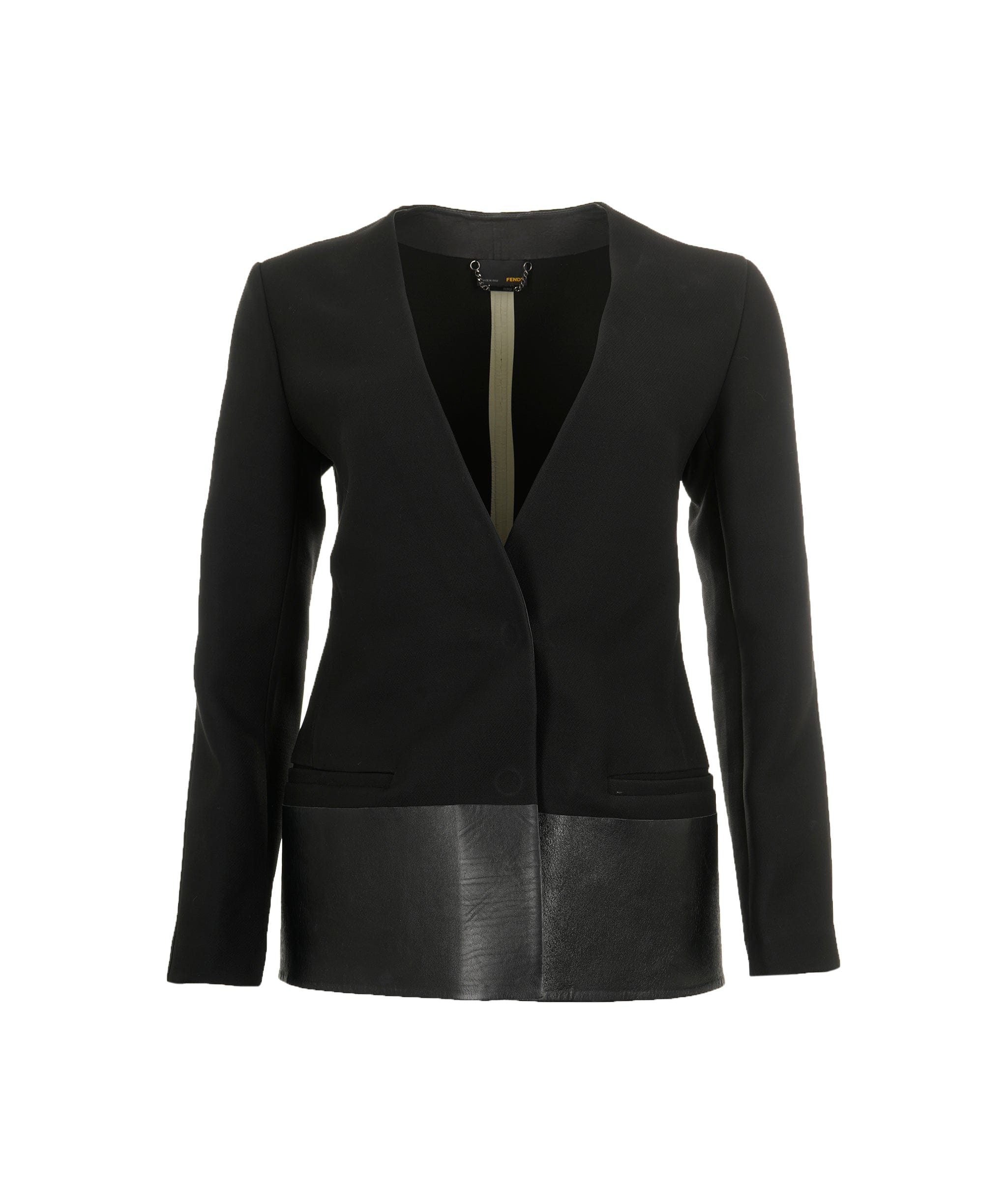 Fendi Fendi Leather Trim Blazer ALC0839