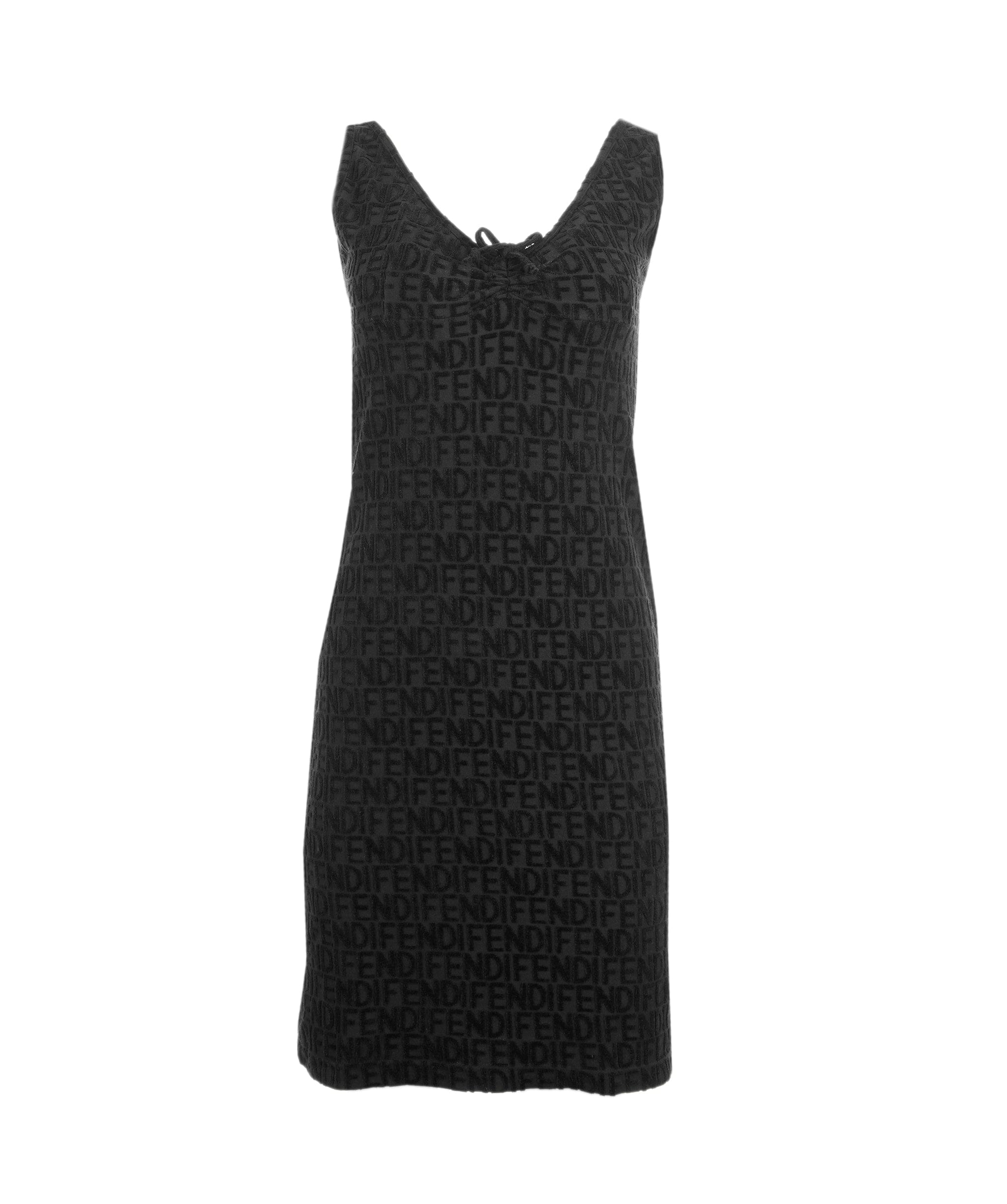 Fendi Fendi Logo Terrycloth Dress Black ASL8310