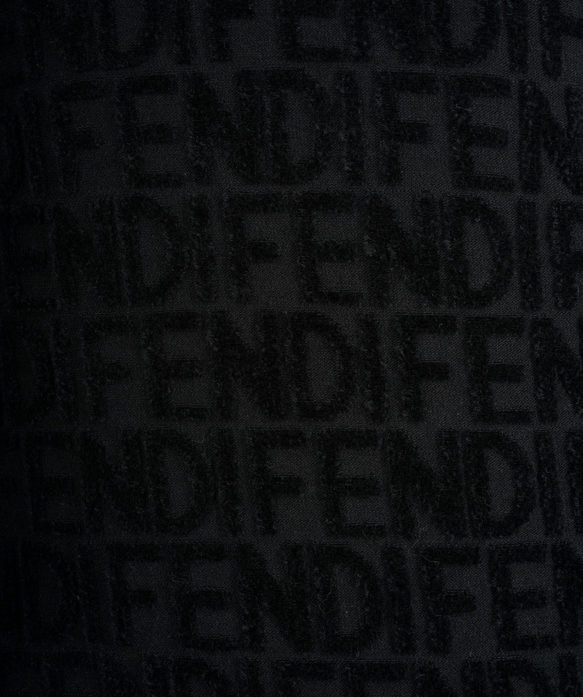 Fendi Fendi Logo Terrycloth Dress Black ASL8310