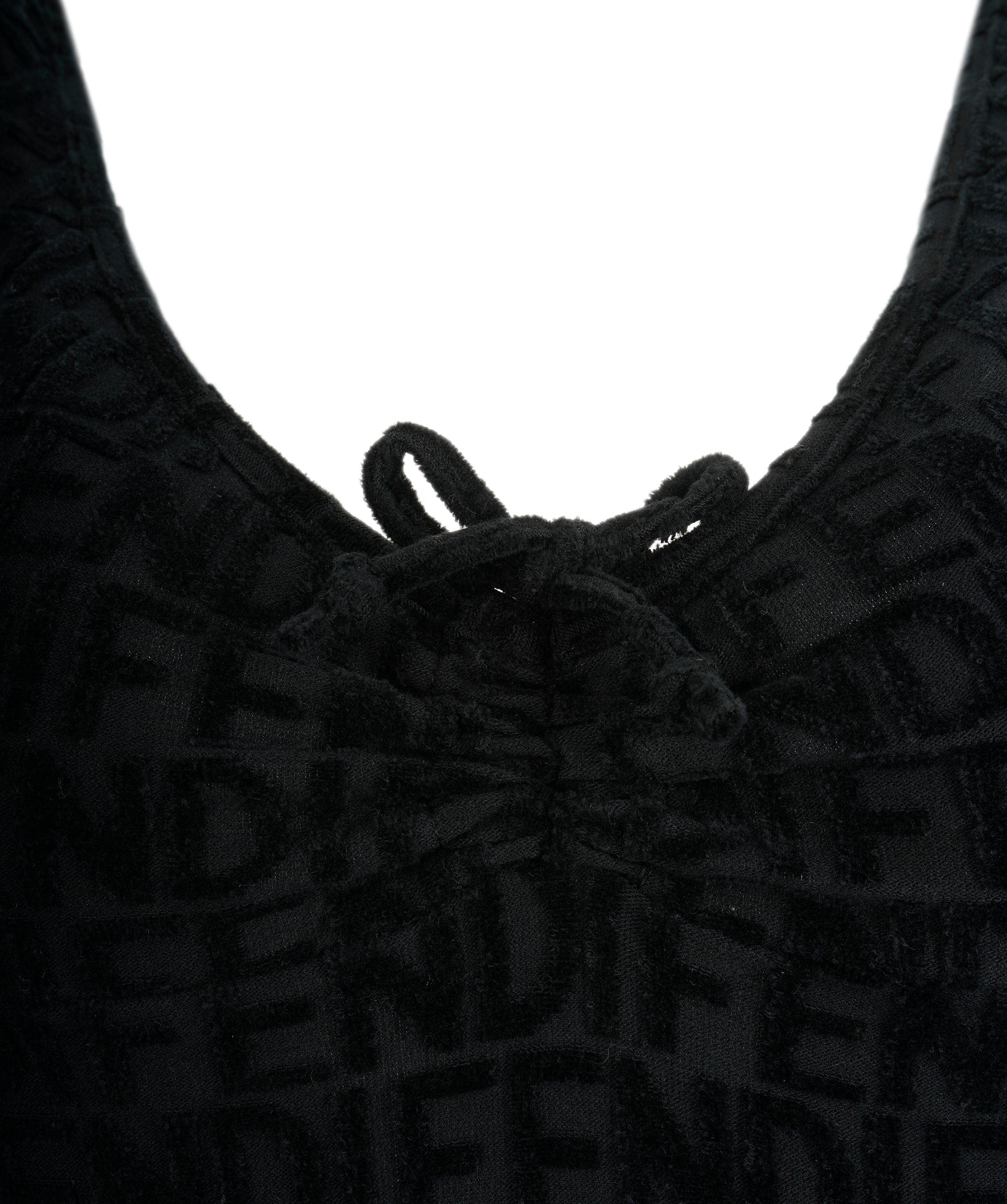 Fendi Fendi Logo Terrycloth Dress Black ASL8310