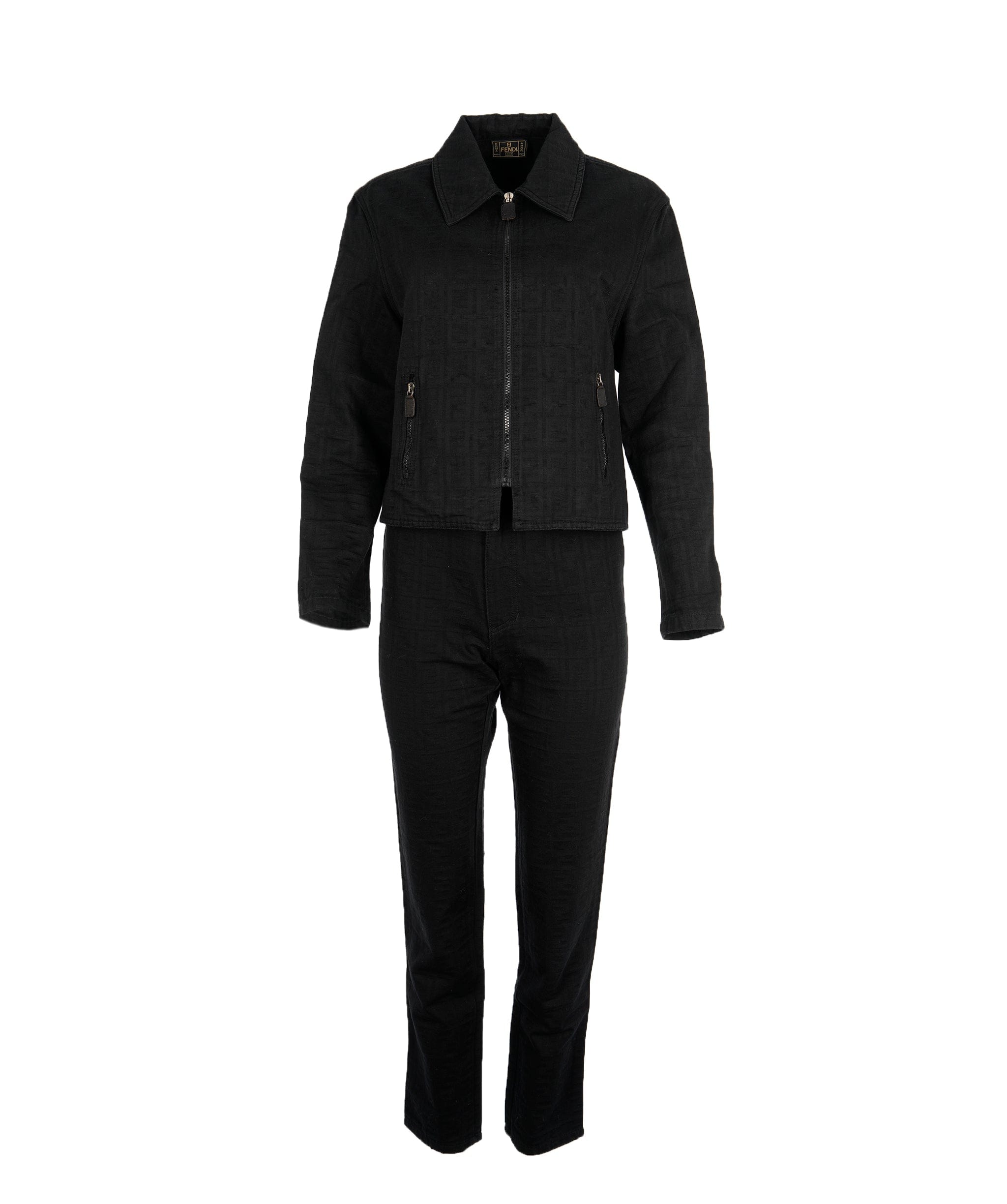 Fendi Fendi Zucca Jacket Pants Suit Black ASL9940