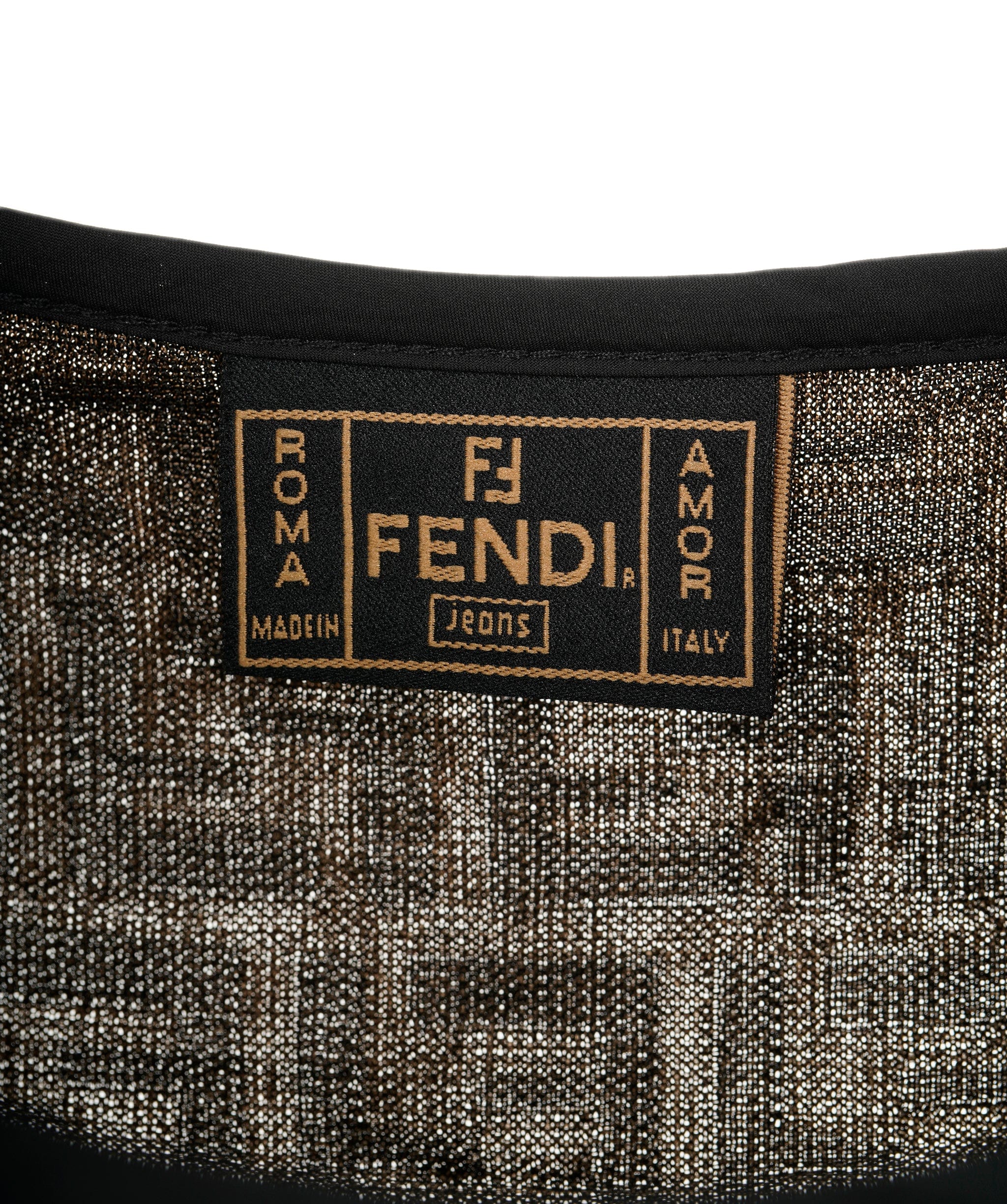 Fendi Fendi Zucca Mesh Tank Top Brown ASL6203