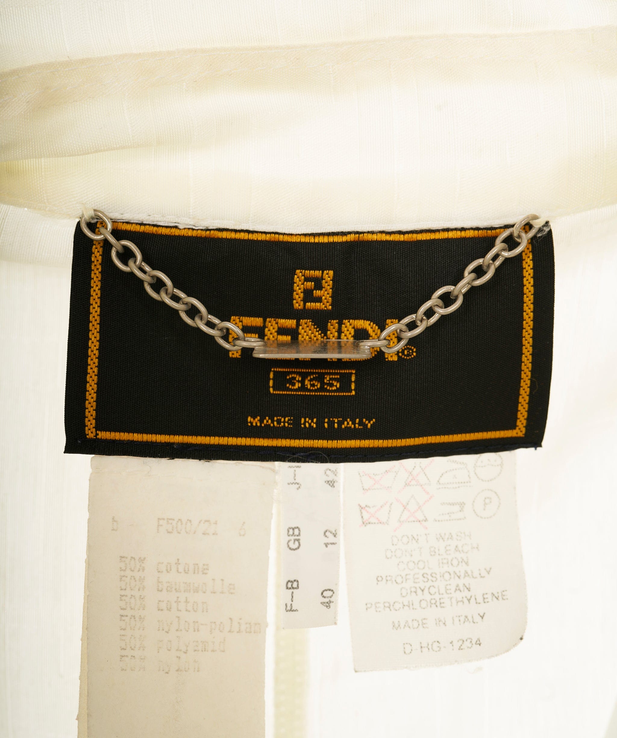 Fendi Fendi Zucca Nylon Coat White ASL9231