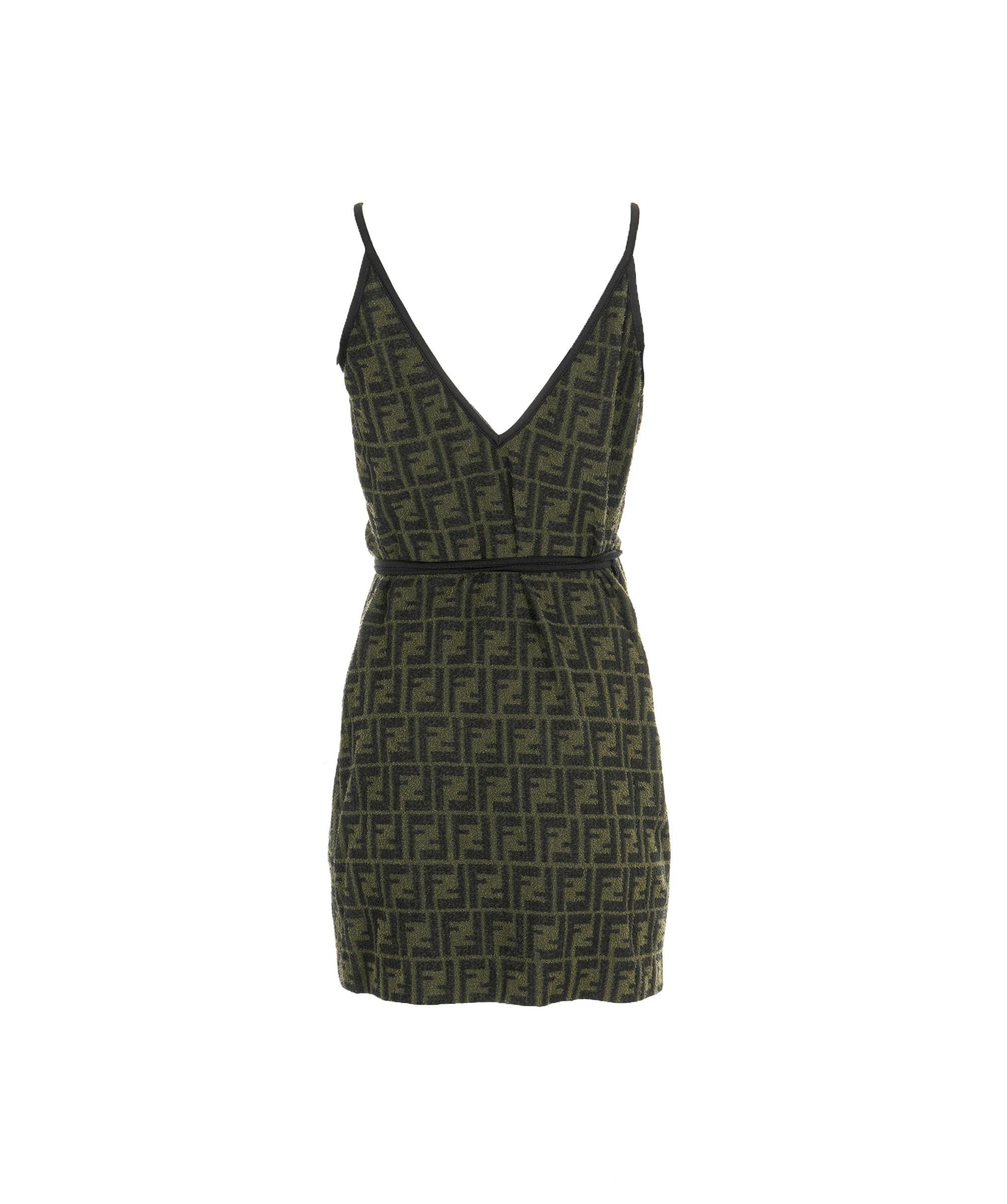 Fendi Fendi Zucca Wrap Dress Green ASL8268