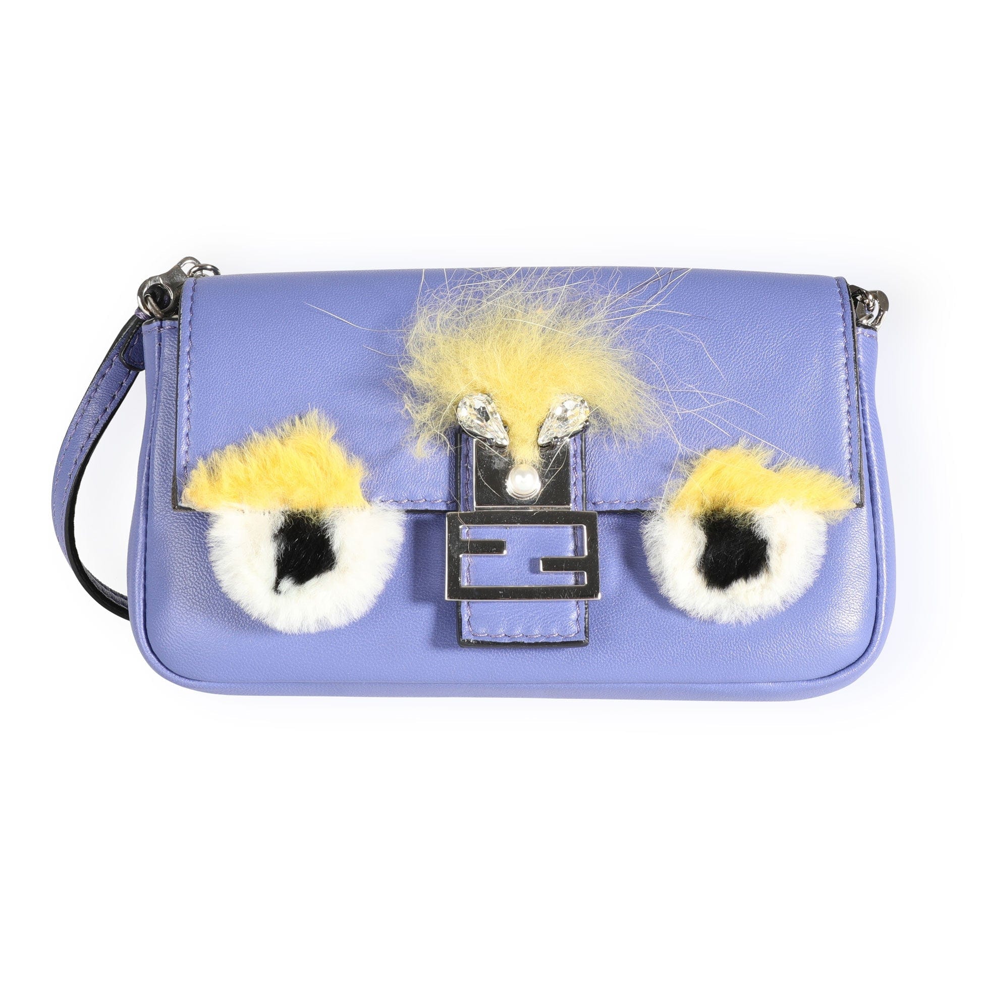 Fendi Fendi Periwinkle Bag Bug Micro Baguette