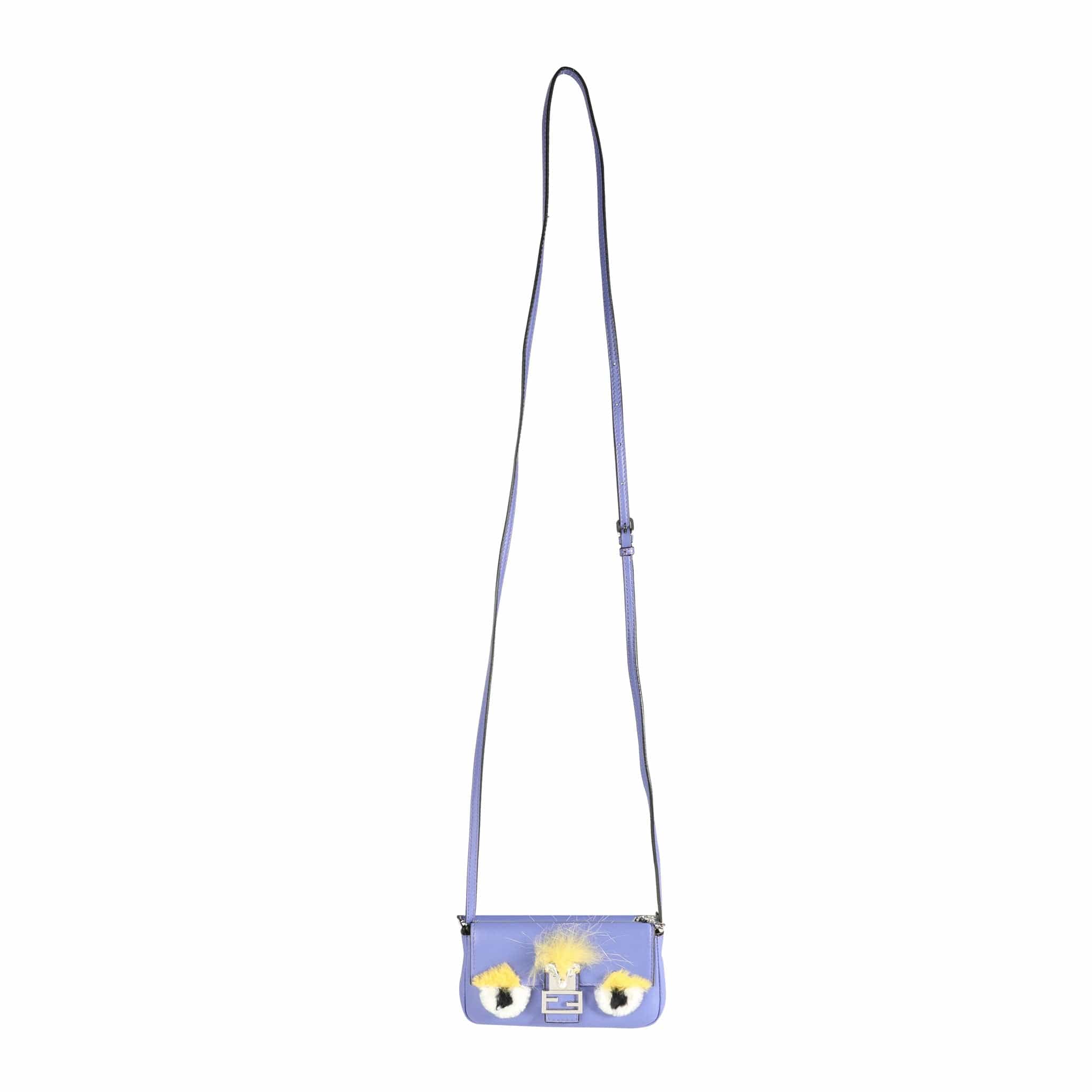 Fendi Fendi Periwinkle Bag Bug Micro Baguette