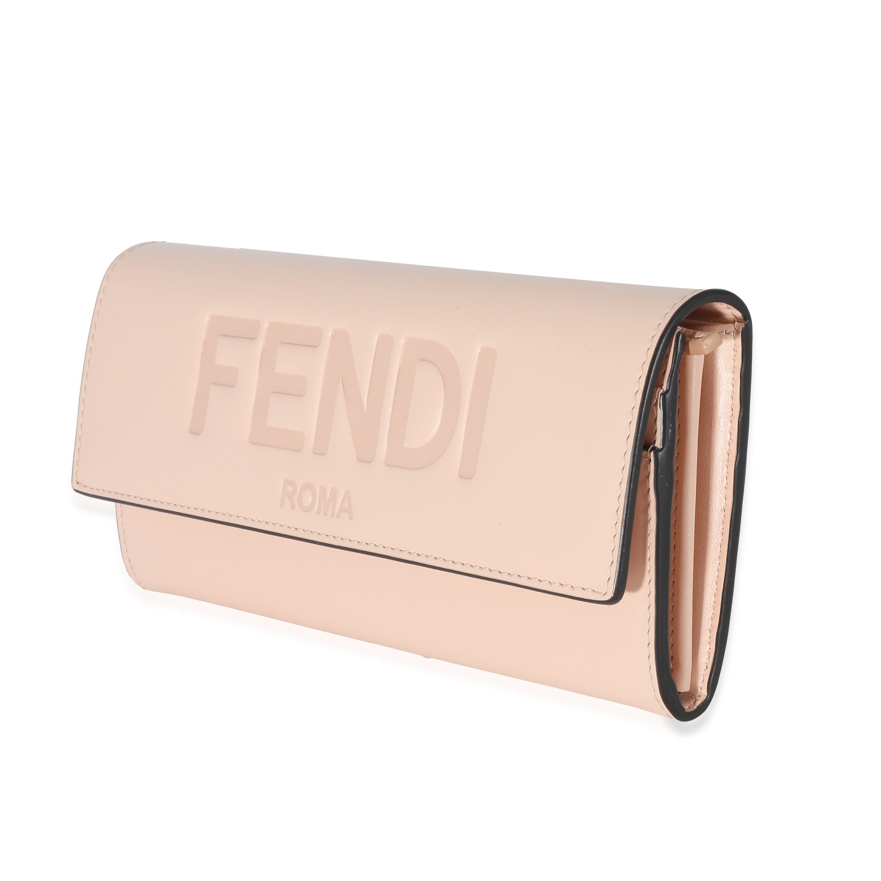 Fendi Fendi Pink Poudre Calfskin Roma Continental Wallet