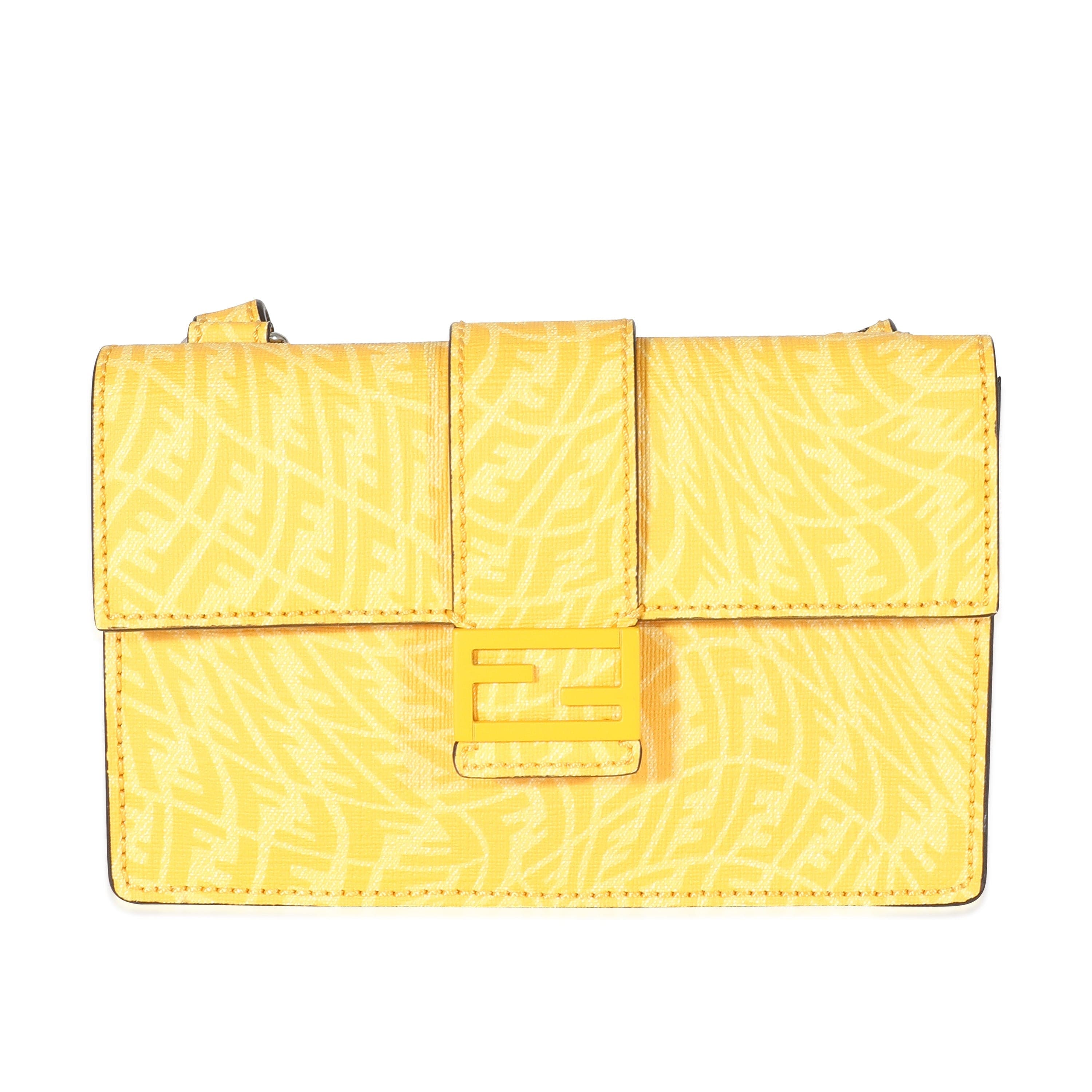 Fendi Fendi x Sarah Coleman Mimosa Canvas FF Vertigo Baguette Belt Pouch