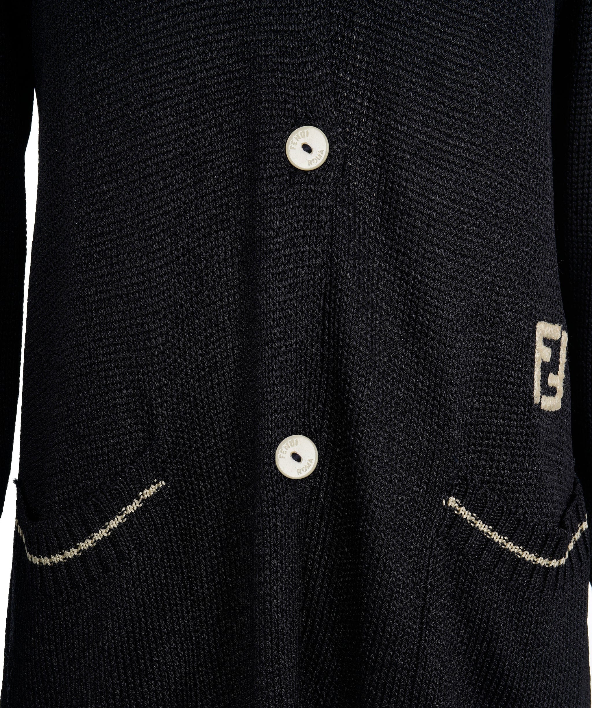 Fendi fendi navy and cream cardigan AGL2521