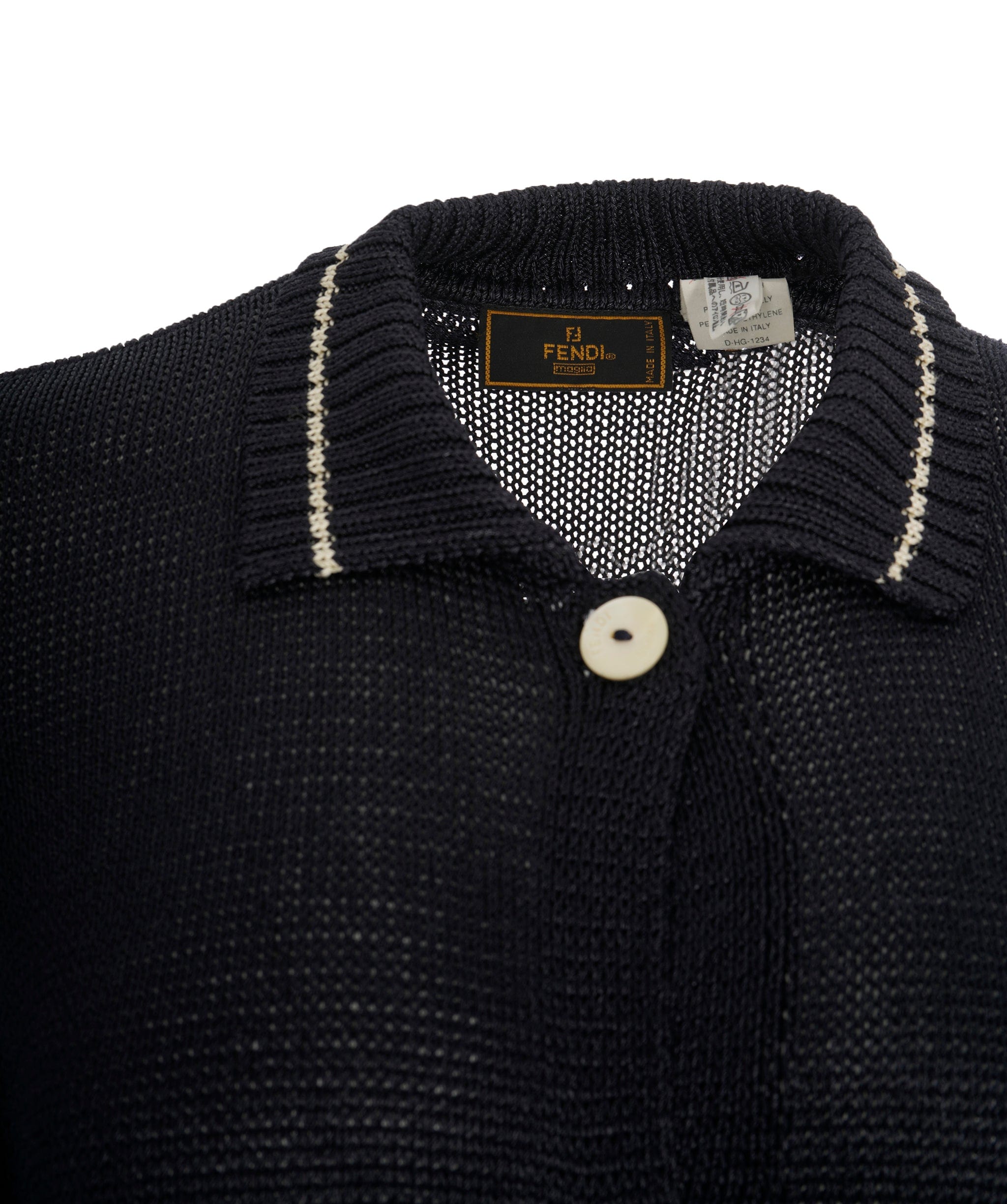 Fendi fendi navy and cream cardigan AGL2521