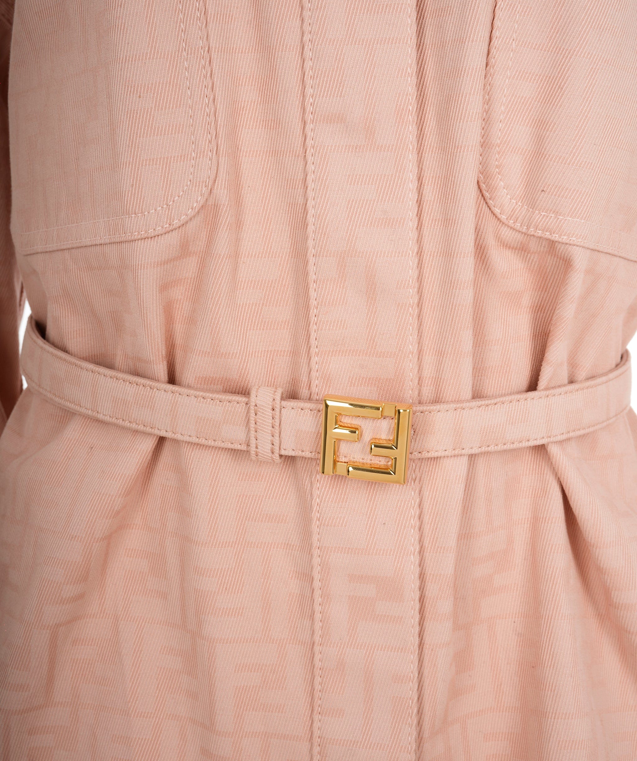 Fendi Fendi Pink FF Denim Belted  ALC1754