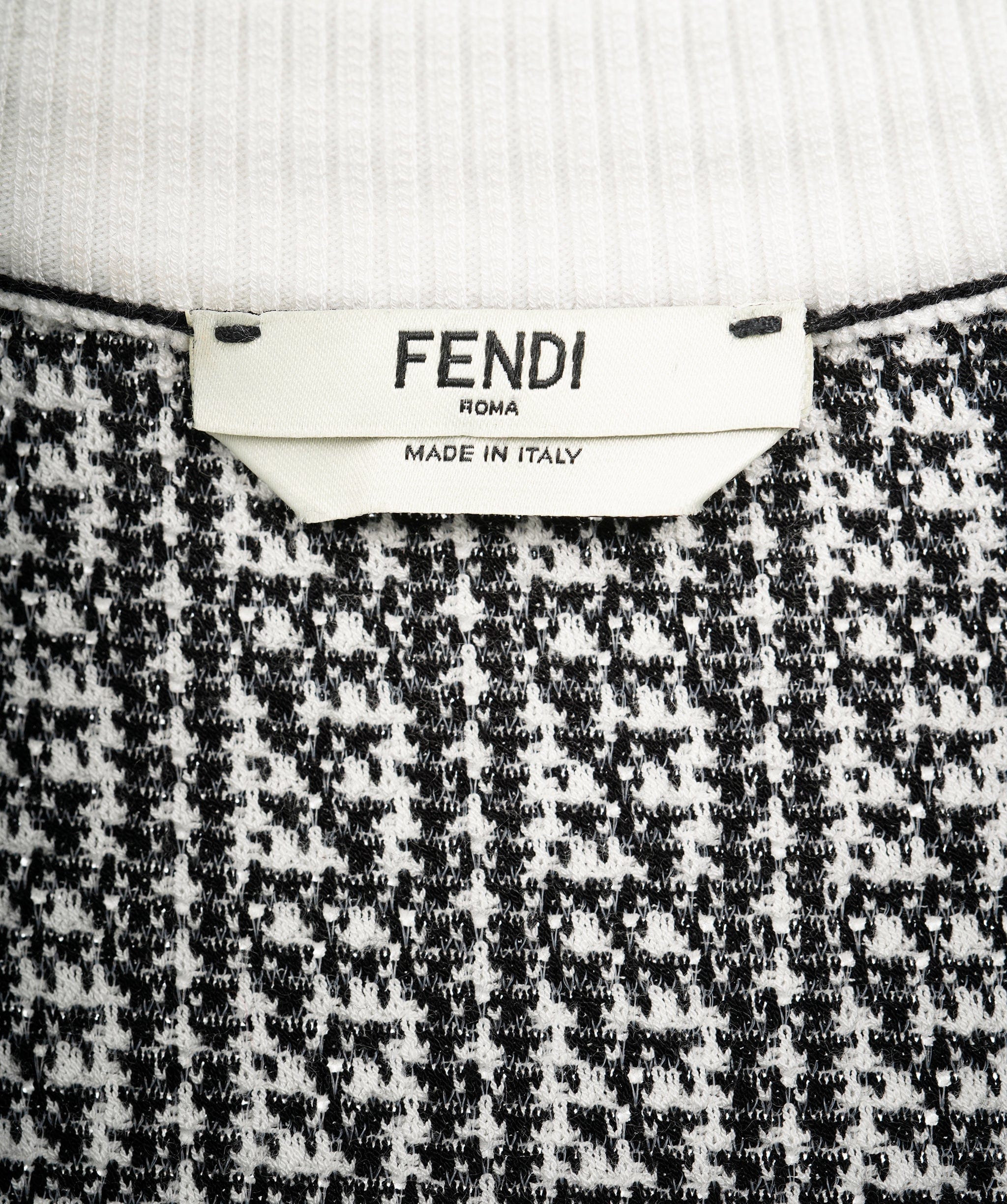 Fendi Fendi White and Black FF Cardigan M ALL0539