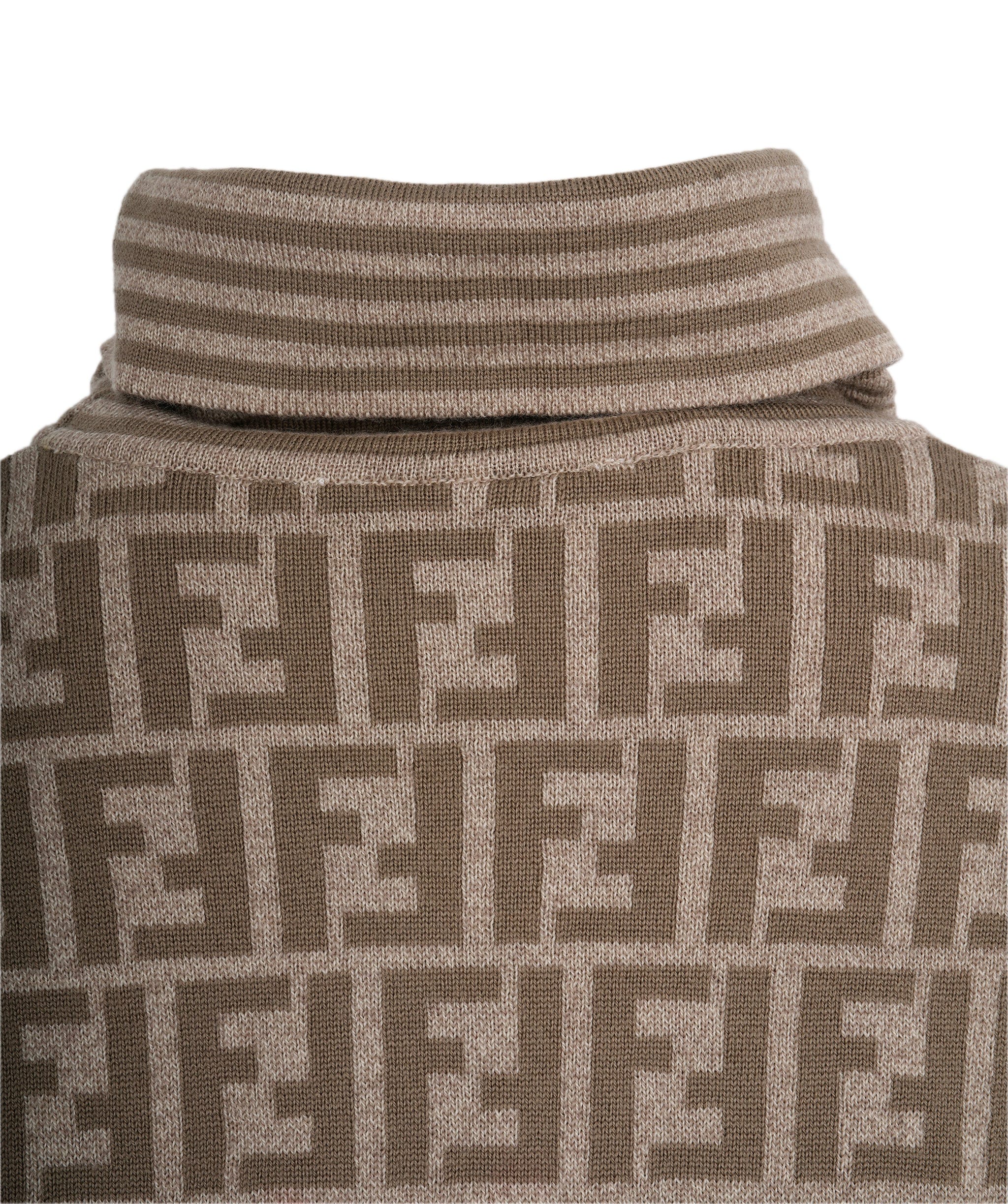 Fendi Fendi Zucca Beige Oversized Jumper  ALL0582