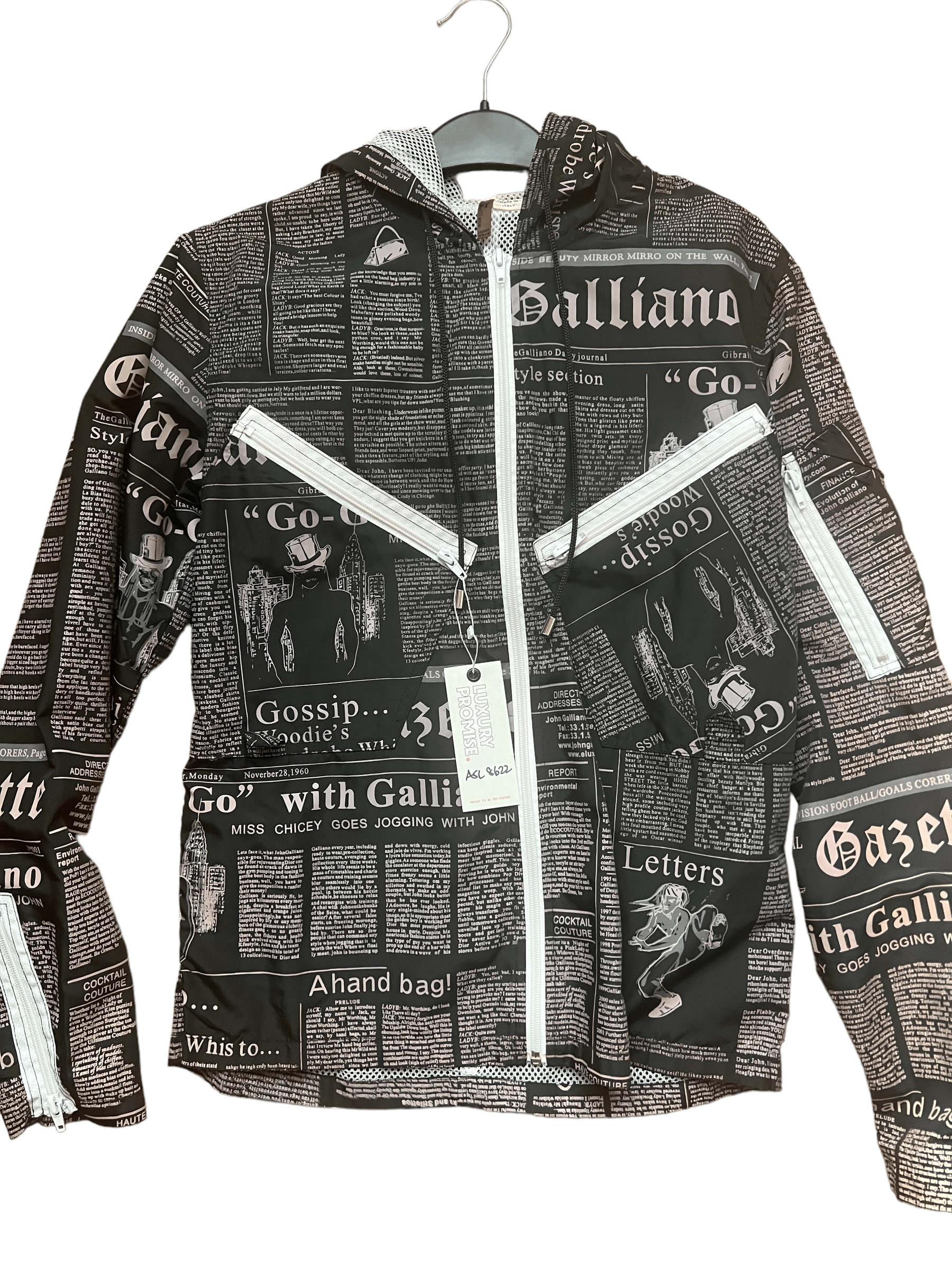 Galliano John Galliano Newspaper Nylon Jacket ASL8622