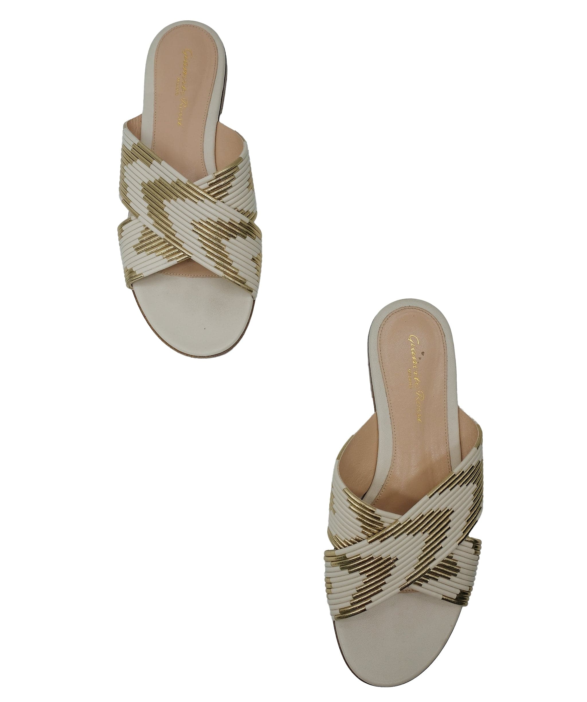 Gianvito Rossi Gianvito Rossi Flat Sandals Beige/ Gold 37 RJC3279