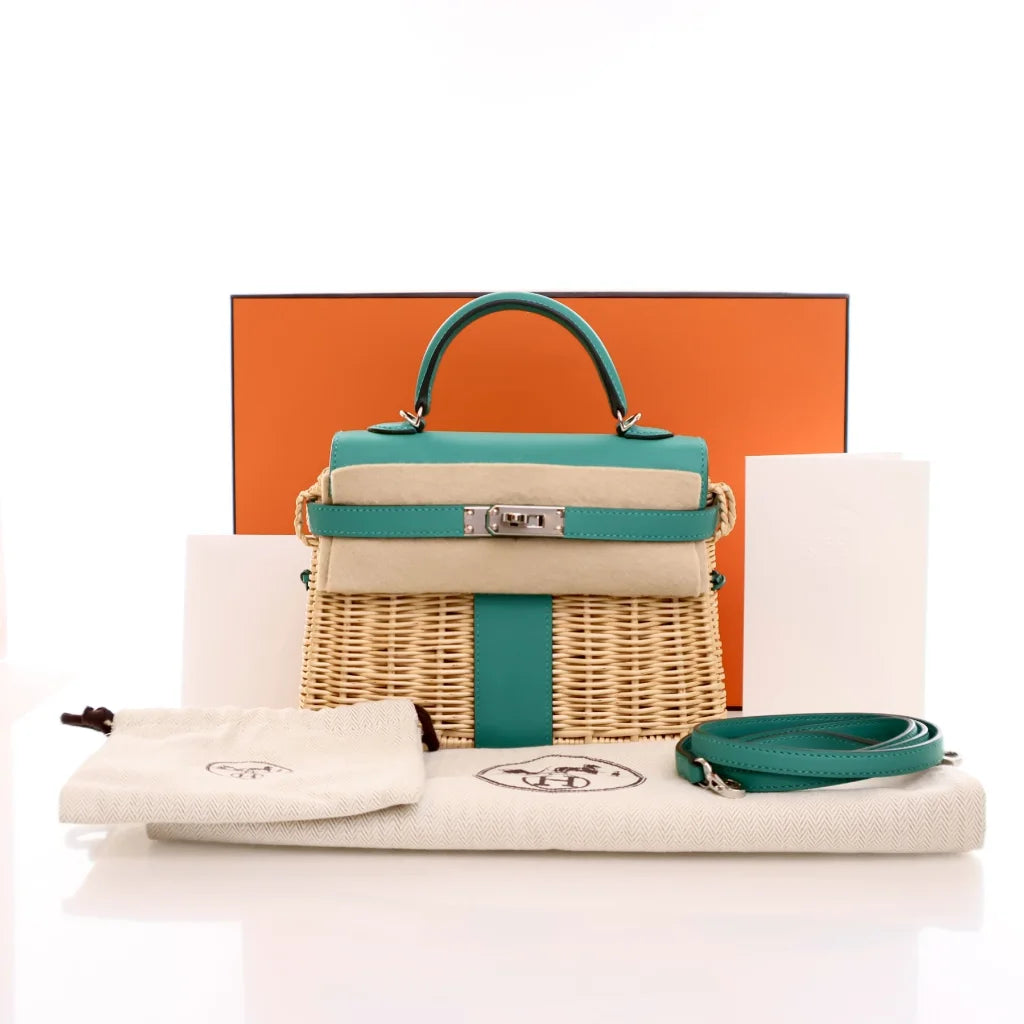 Hermes Vert Verone Swift Mini Kelly Picnic 20 0GJ4GG