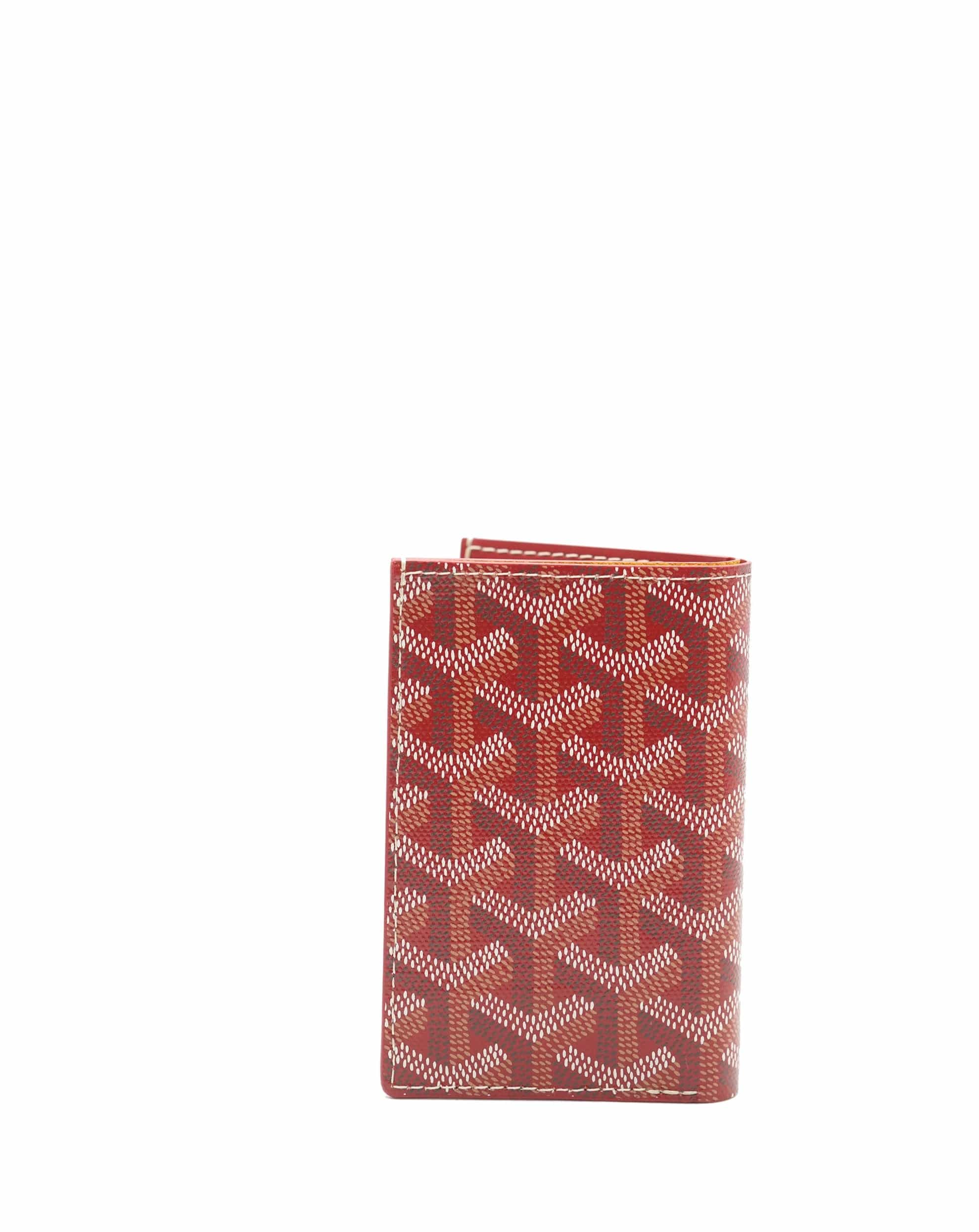 Goyard Goyard Red Goyardine Canvas Saint Pierre Card Holder ABC0810