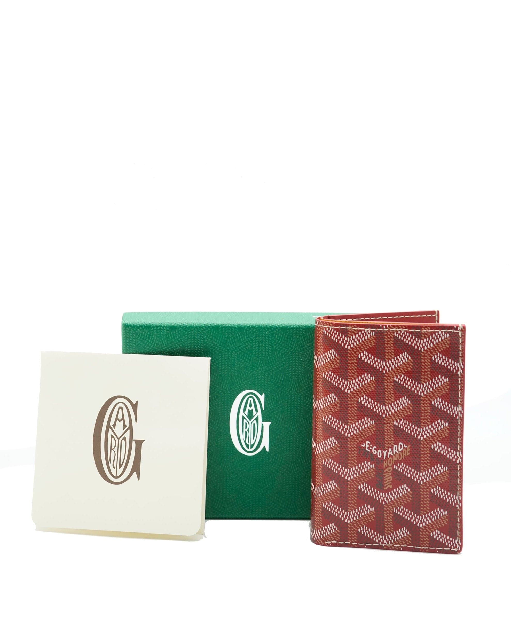 Goyard Goyard Red Goyardine Canvas Saint Pierre Card Holder ABC0810