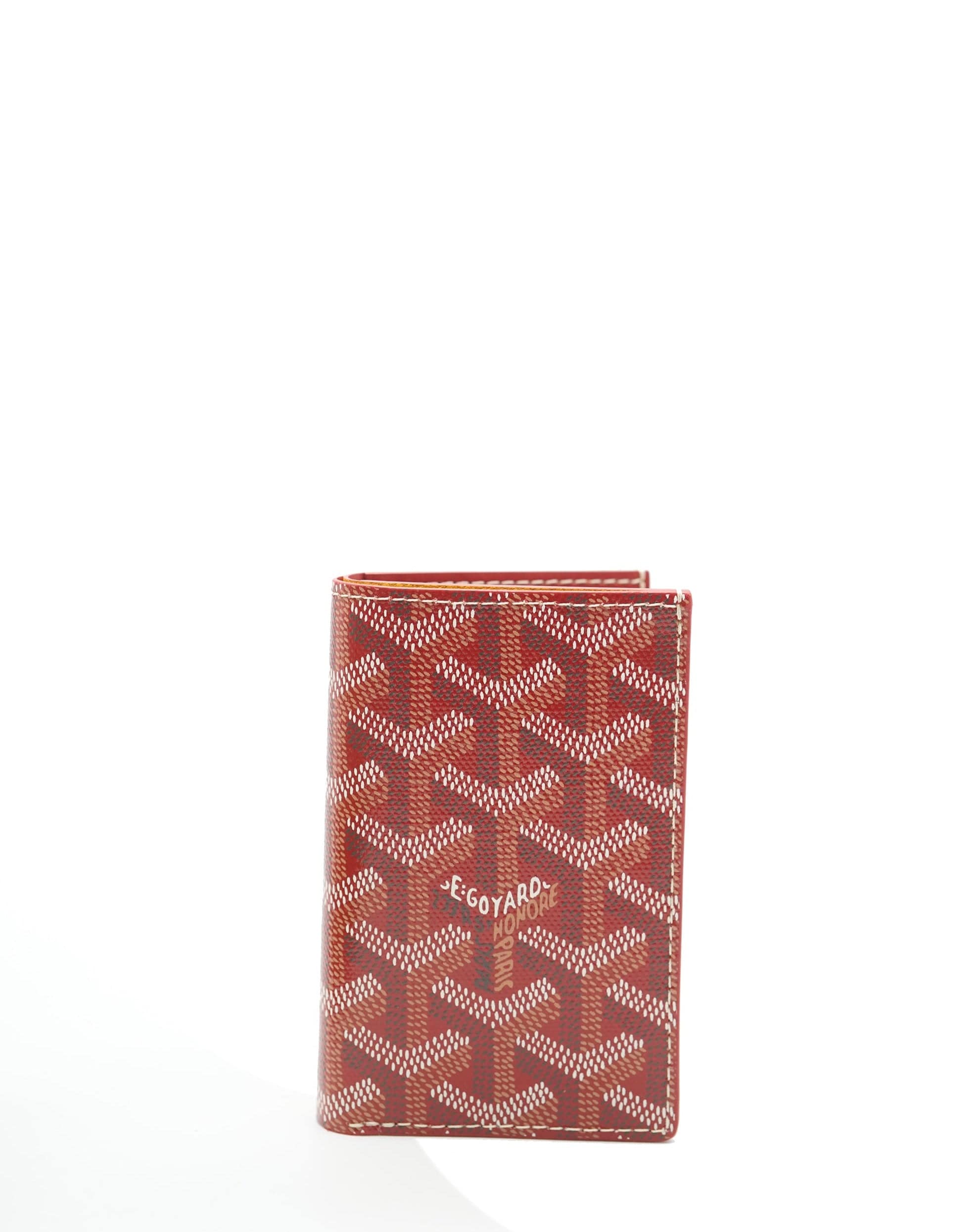 Goyard Goyard Red Goyardine Canvas Saint Pierre Card Holder ABC0810