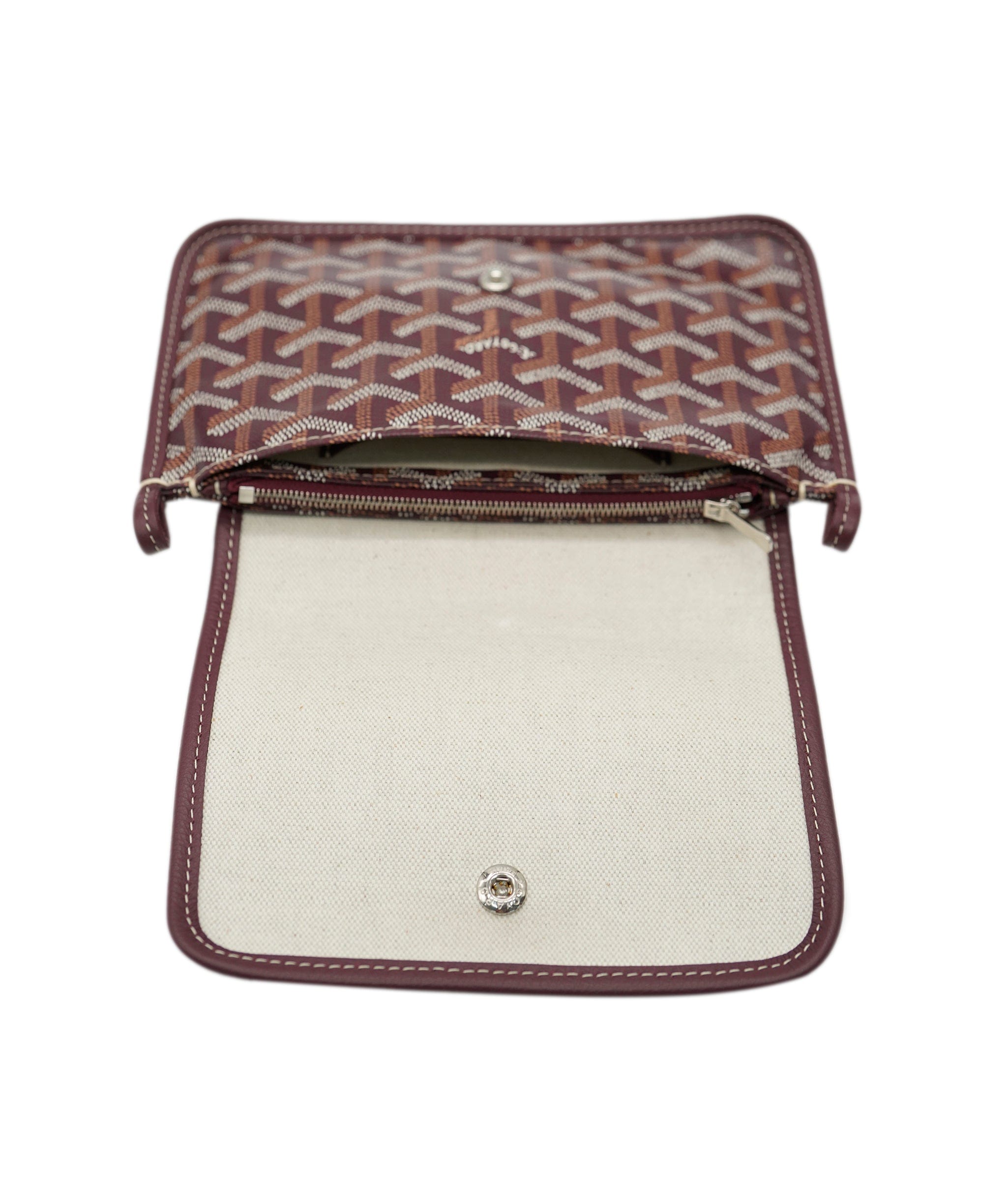 Goyard Goyard Plumet Pocket Wallet in Burgundy - AJC0766