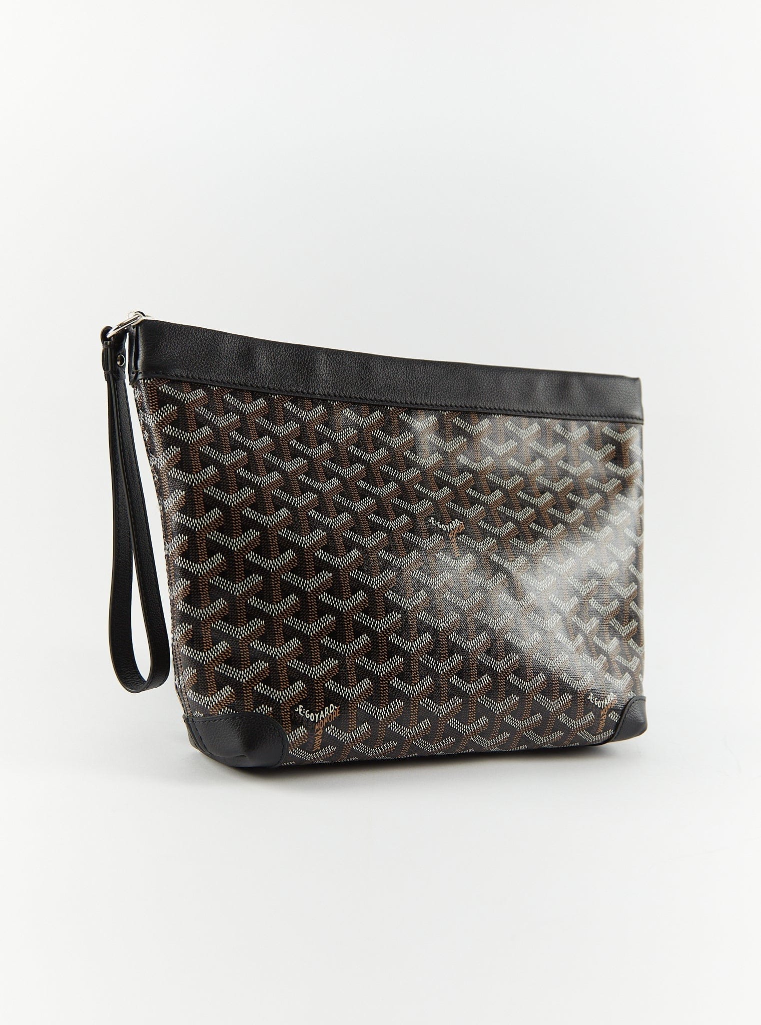 Goyard GOYARD Conti Pouch in Black & Tan