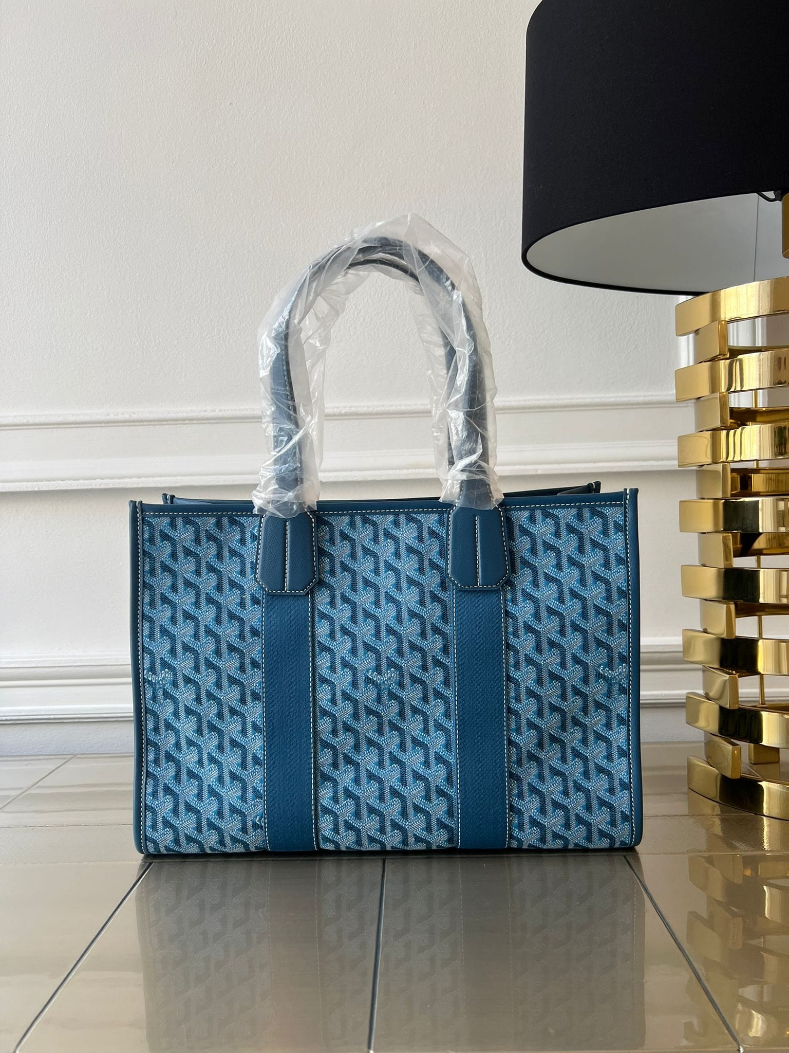 Goyard GOYARD Limited Edition 2024 Villette Jaquard PM Tote Bag in Ocean Blue