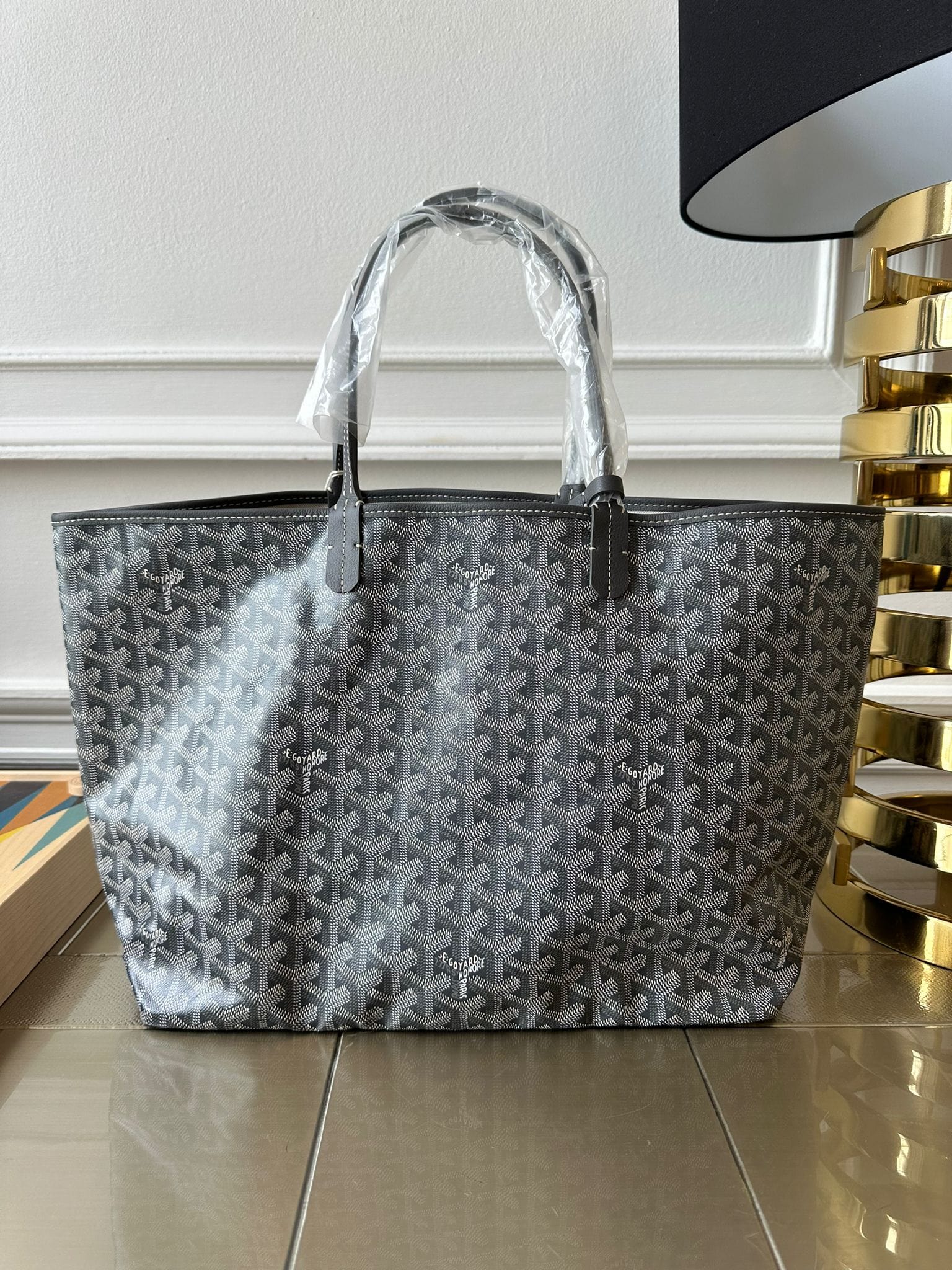 Goyard GOYARD Saint Louis PM Bag in Grey