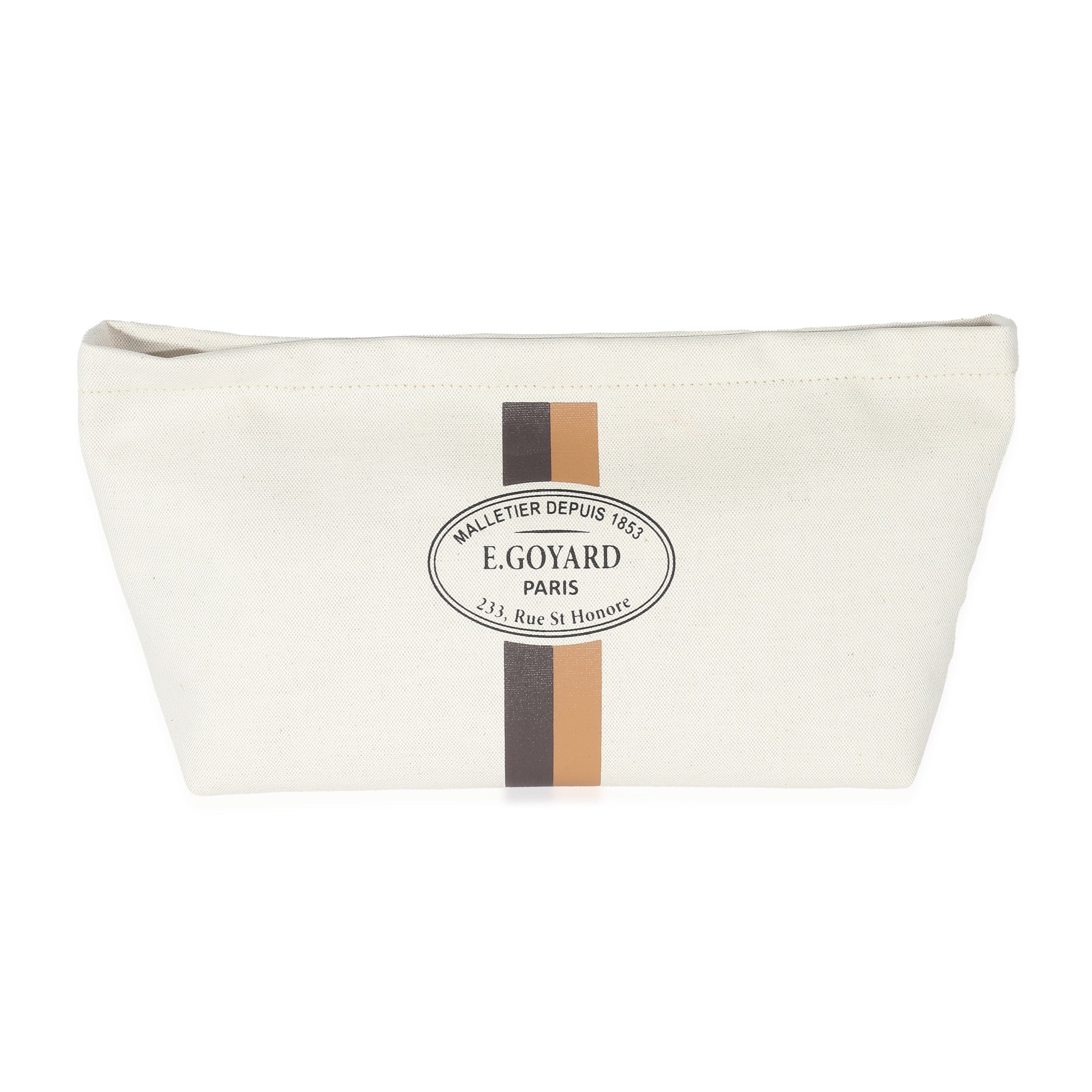 Goyard Goyard Beige Linen Cotton Nécessaire Organizer Pouch