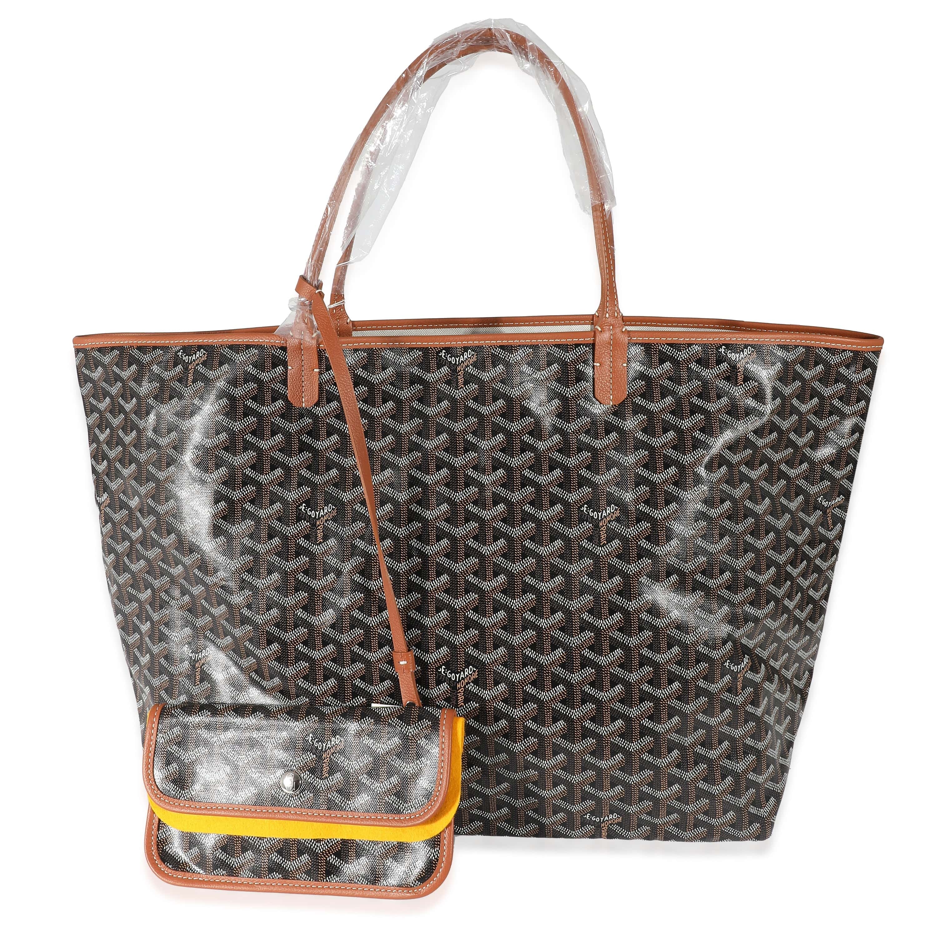 Goyard Goyard Black Gold Goyardine Canvas Saint Louis GM