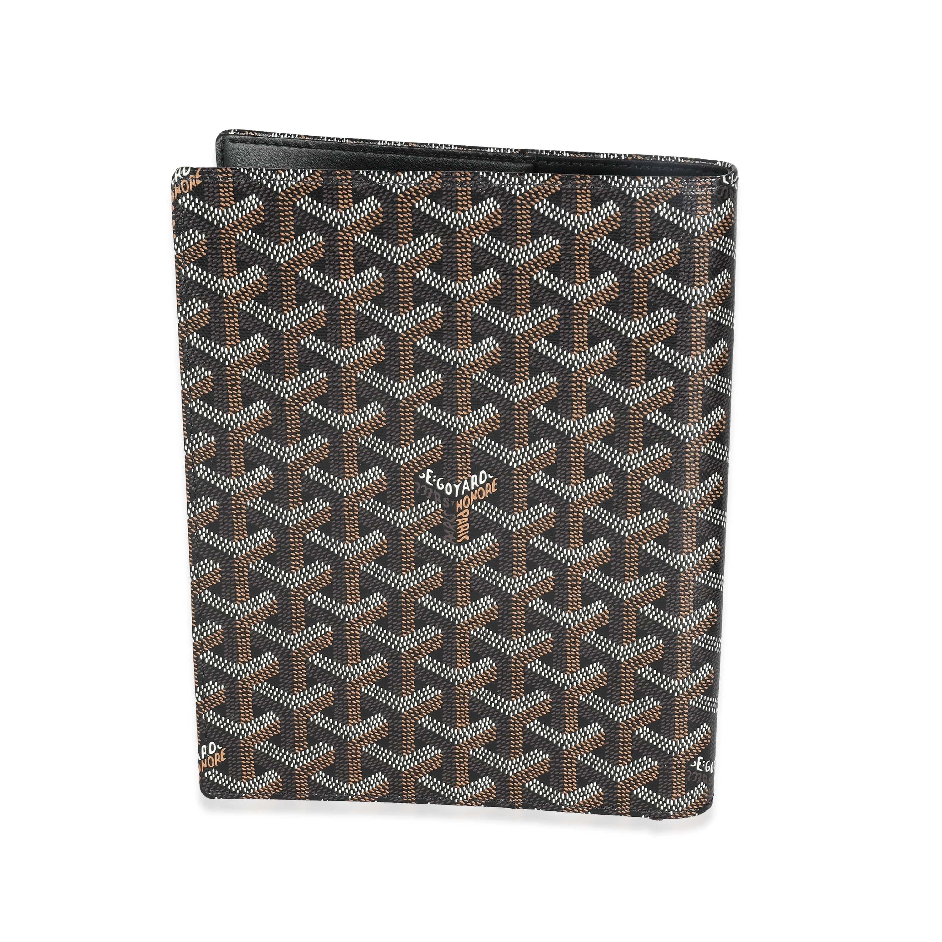 Goyard Goyard Black Goyardine Canvas Couverture Castiglione Agenda Cover