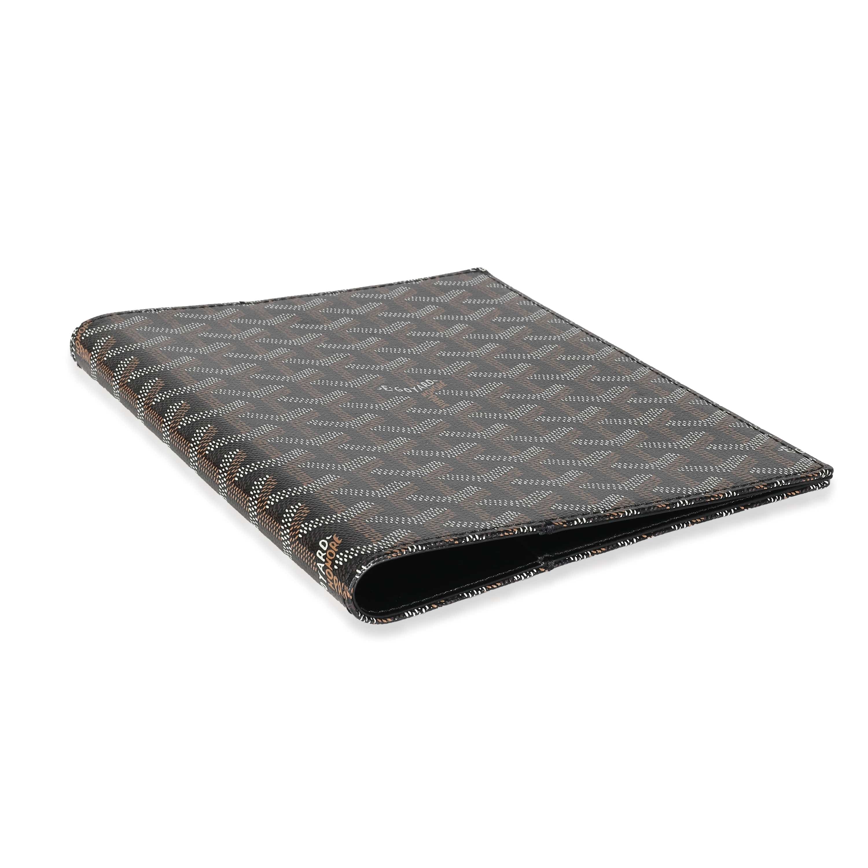 Goyard Goyard Black Goyardine Canvas Couverture Castiglione Agenda Cover