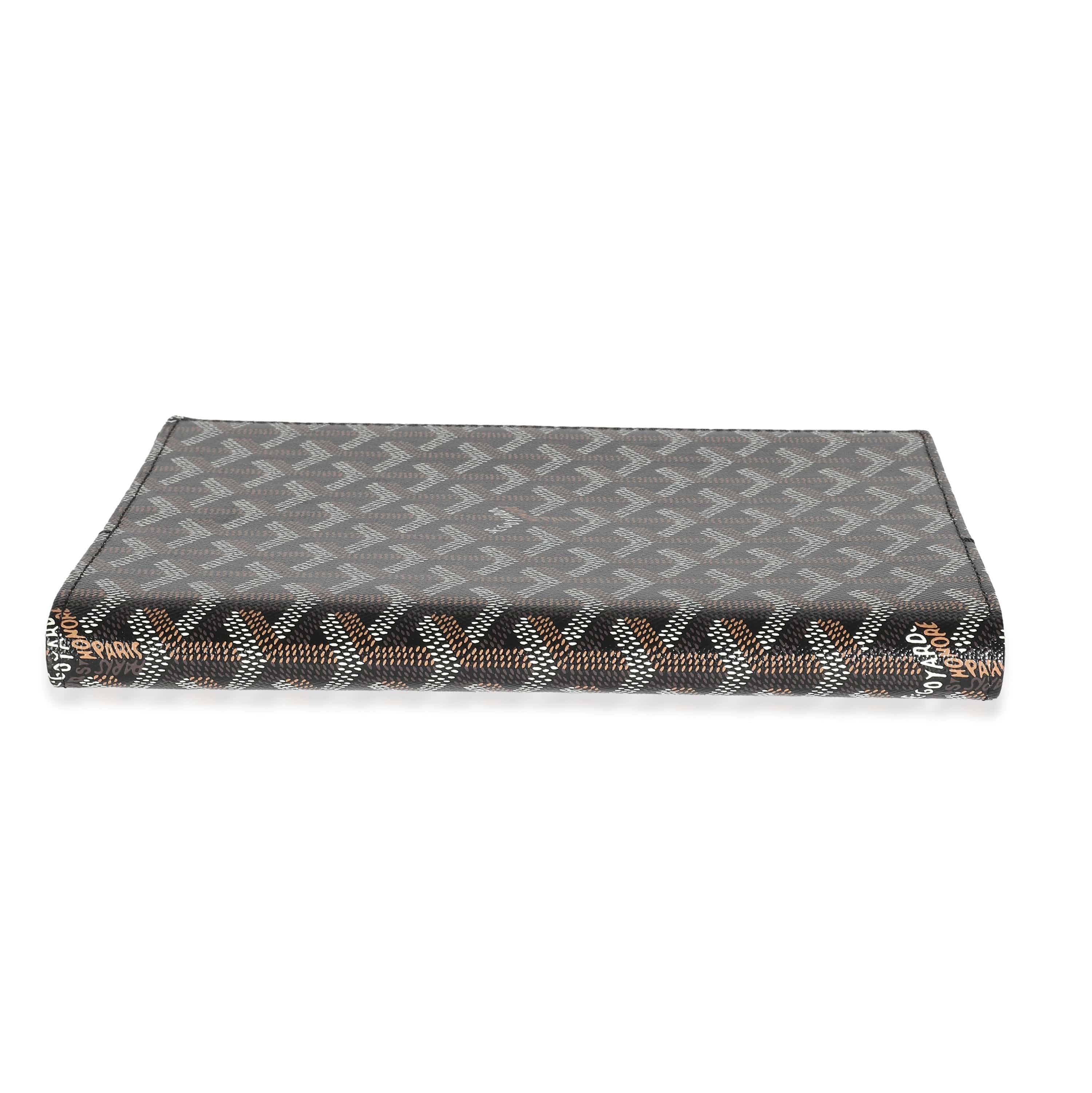 Goyard Goyard Black Goyardine Canvas Couverture Castiglione Agenda Cover